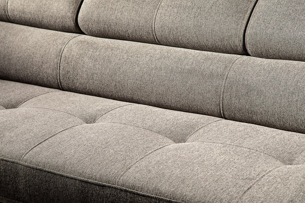 Romilly 2-Piece Linen-Look Fabric Left-Hand Sleeper Sectional - Grey - Image 10