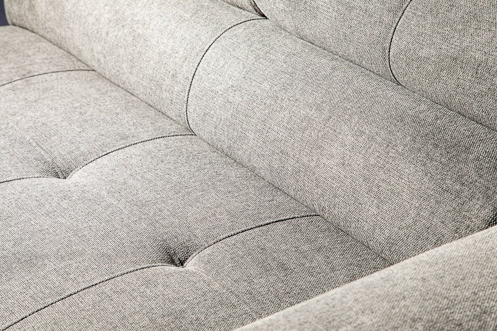 Romilly 2-Piece Linen-Look Fabric Left-Hand Sleeper Sectional - Grey - Image 13