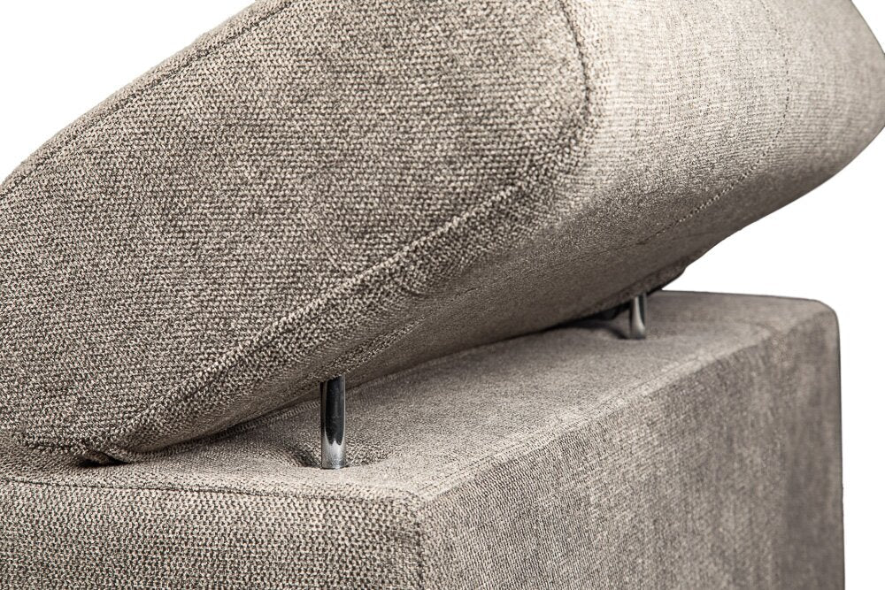 Romilly 2-Piece Linen-Look Fabric Left-Hand Sleeper Sectional - Grey - Image 17