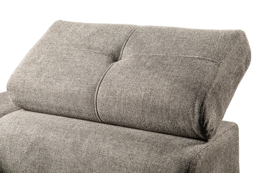 Romilly 2-Piece Linen-Look Fabric Left-Hand Sleeper Sectional - Grey - Image 6