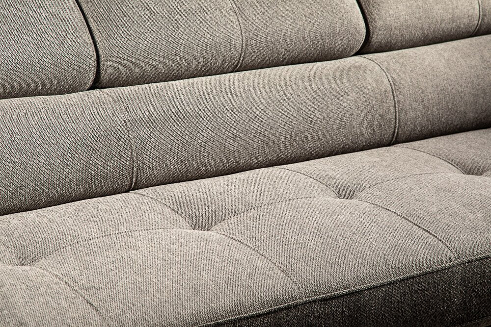 Romilly 5-Piece Linen-Look Fabric Right-Facing Sleeper Sectional - Grey - Image 10