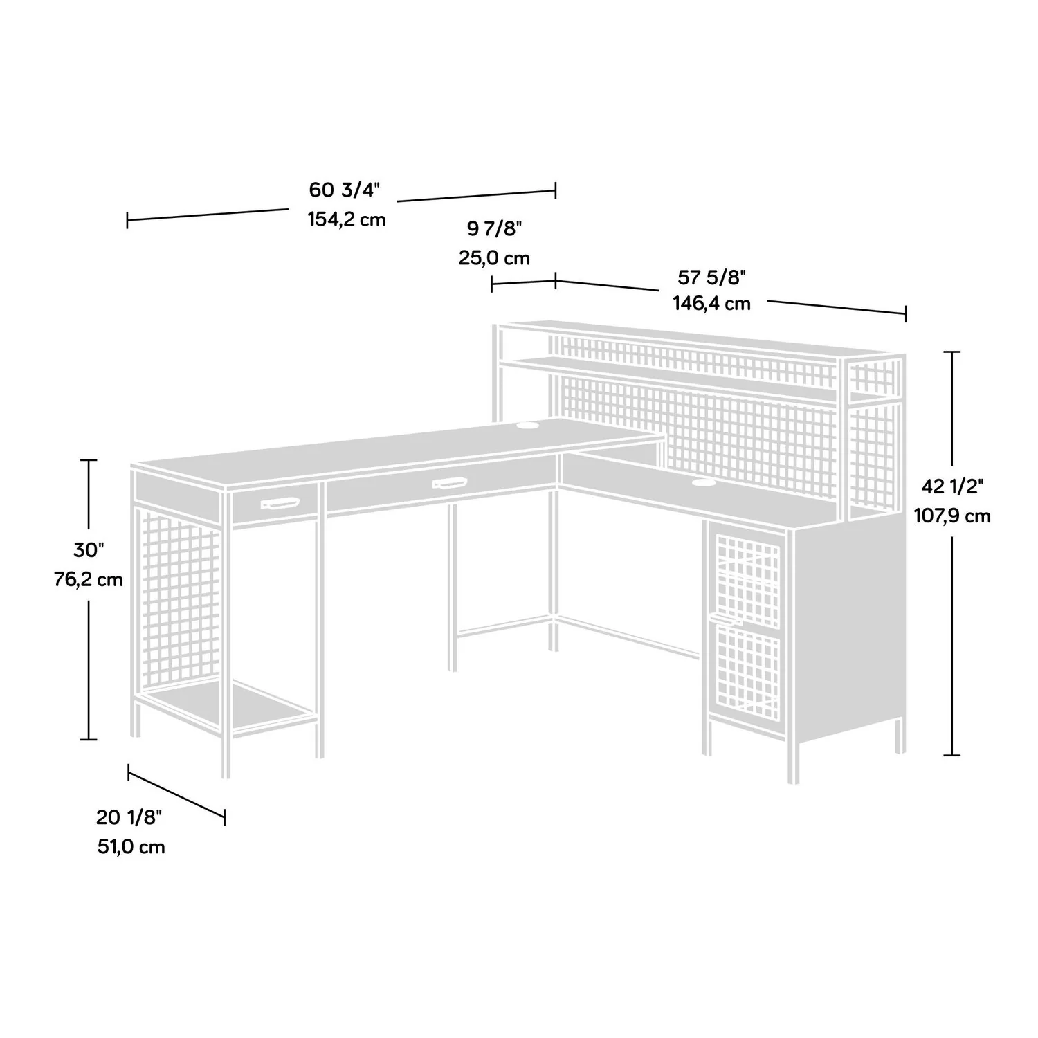 Ronan L-Shaped Desk - Vintage Oak - Image 10