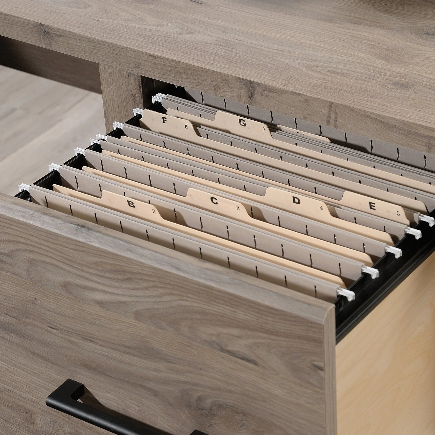 Ruch L-Shaped Desk - Laurel Oak - Image 5