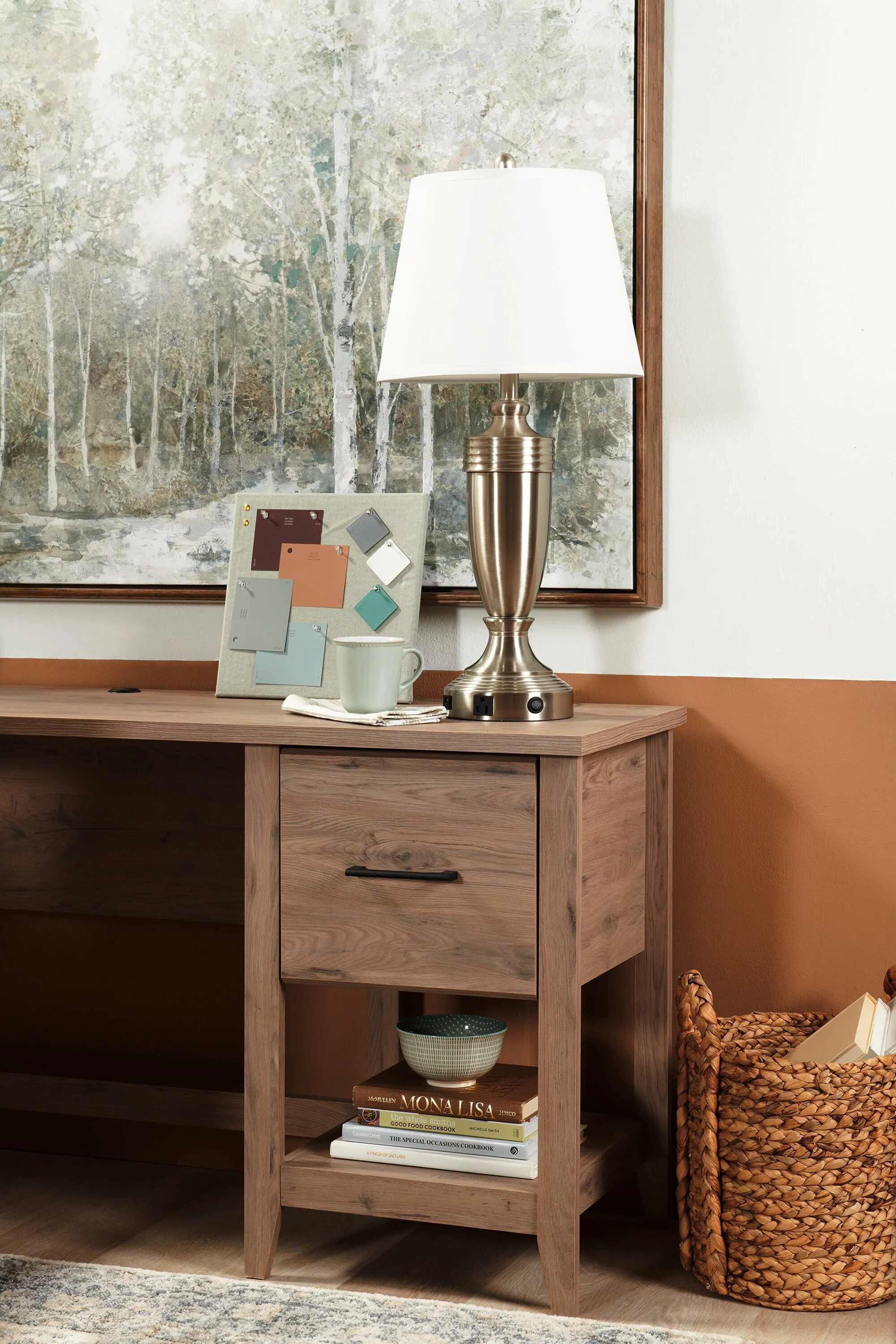 Ruch L-Shaped Desk - Laurel Oak - Image 8