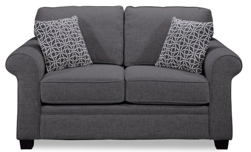 Rykneld Loveseat - Charcoal - Image 2