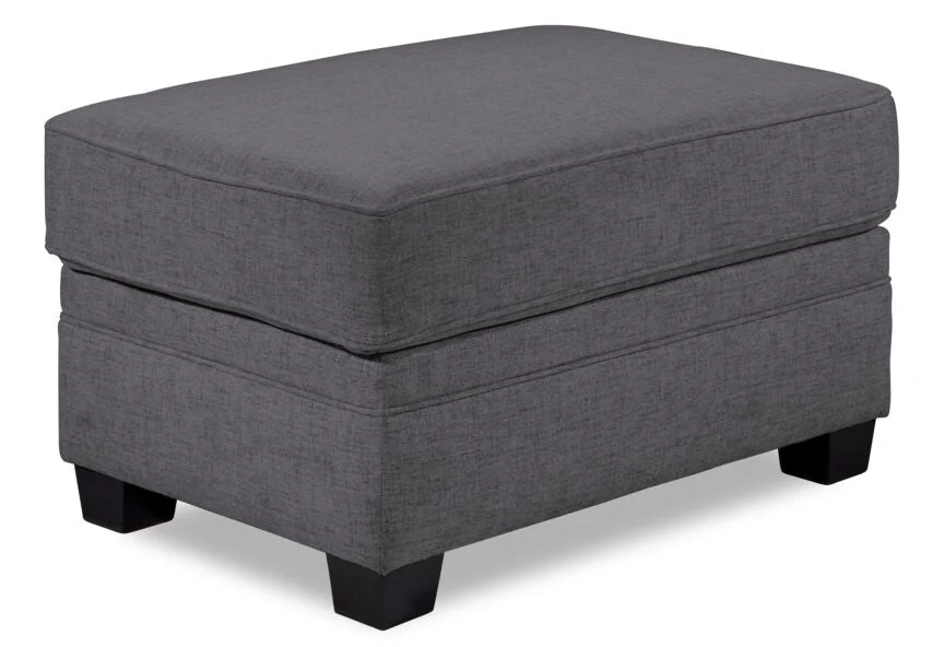 Rykneld Ottoman and a Half - Charcoal