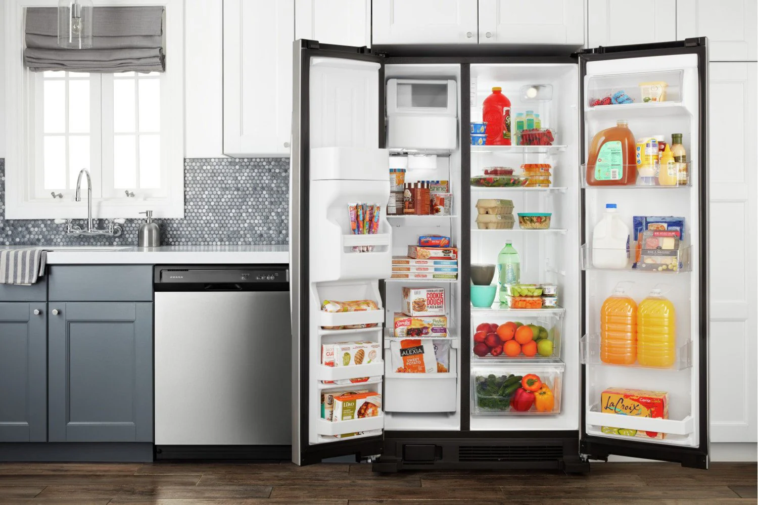 Amana 21 Cu. Ft. Side-By-Side Refrigerator with Dual Pad External Ice and Water Dispenser - ASI2175GRS - Image 6