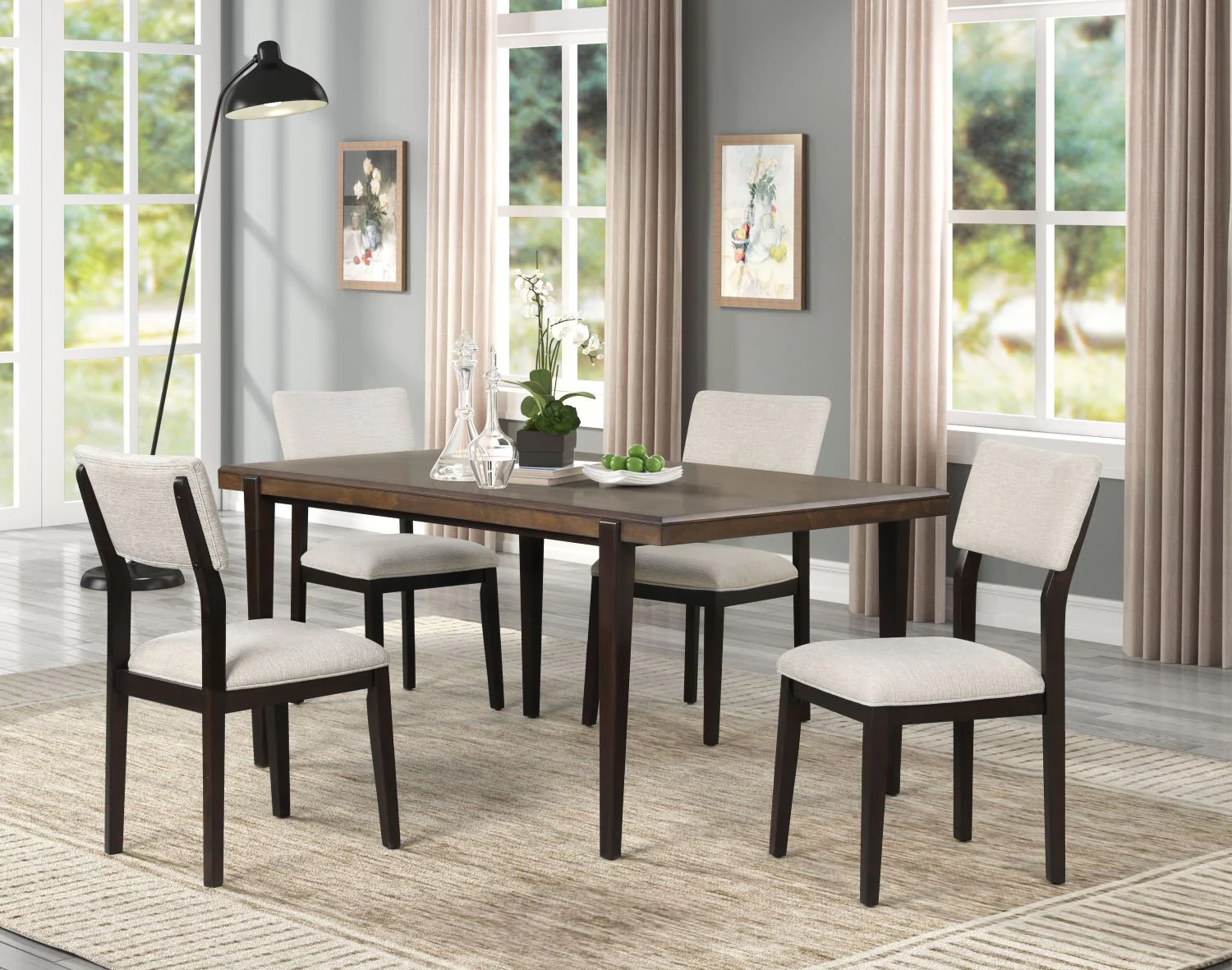 Sacliff Dining Table - Black/Brown - Image 3