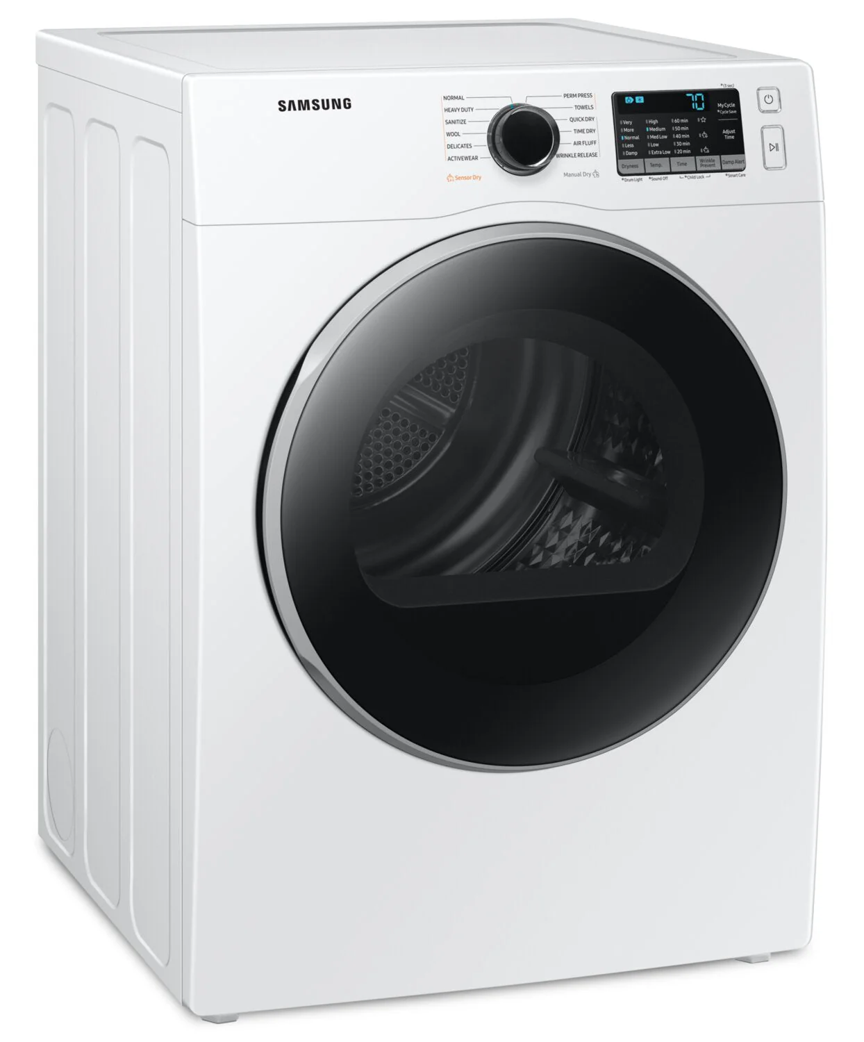 Samsung 4 Cu. Ft. Electric Dryer with Sensor Dry - DV25B6800EW/AC - Image 2