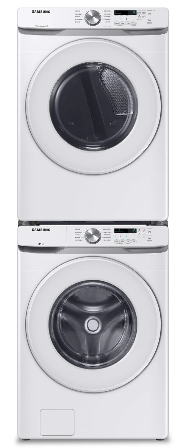 Samsung 5.2 Cu. Ft. Front-Load Washer and 7.5 Cu. Ft. Electric Dryer - White - Image 2