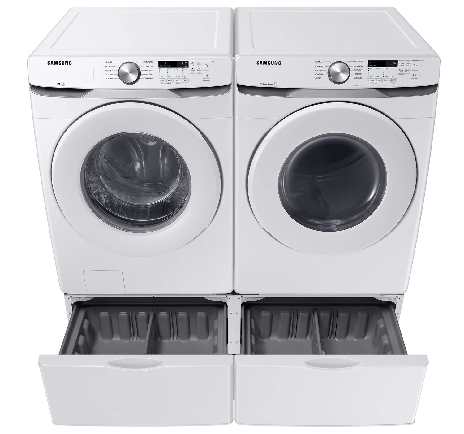 Samsung 5.2 Cu. Ft. Front-Load Washer and 7.5 Cu. Ft. Electric Dryer - White - Image 3