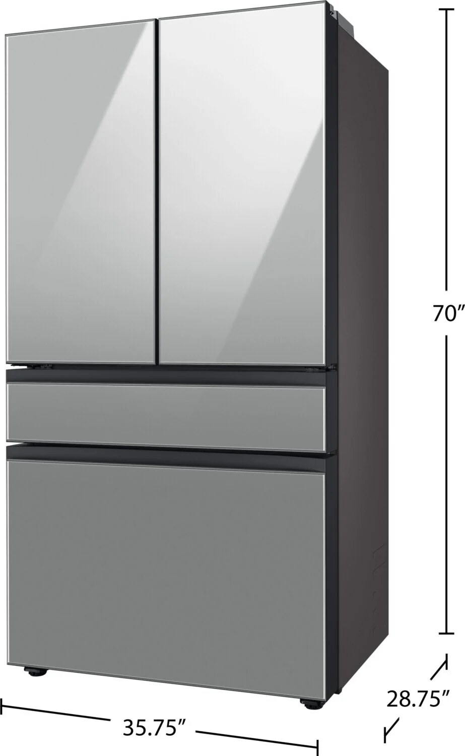 Samsung Bespoke 23 Cu. Ft. 4-Door French-Door Refrigerator - RF23BB8600QLAA - Image 7