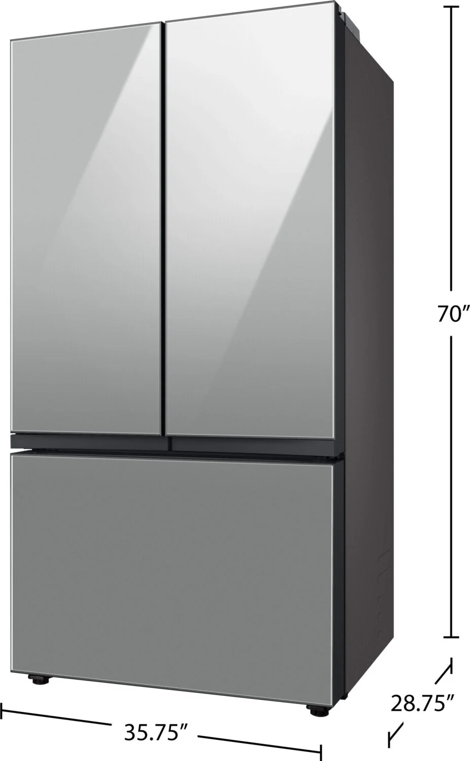 Samsung Bespoke 23 Cu. Ft. Counter-Depth French-Door Refrigerator - RF24BB6600QLAA - Image 6