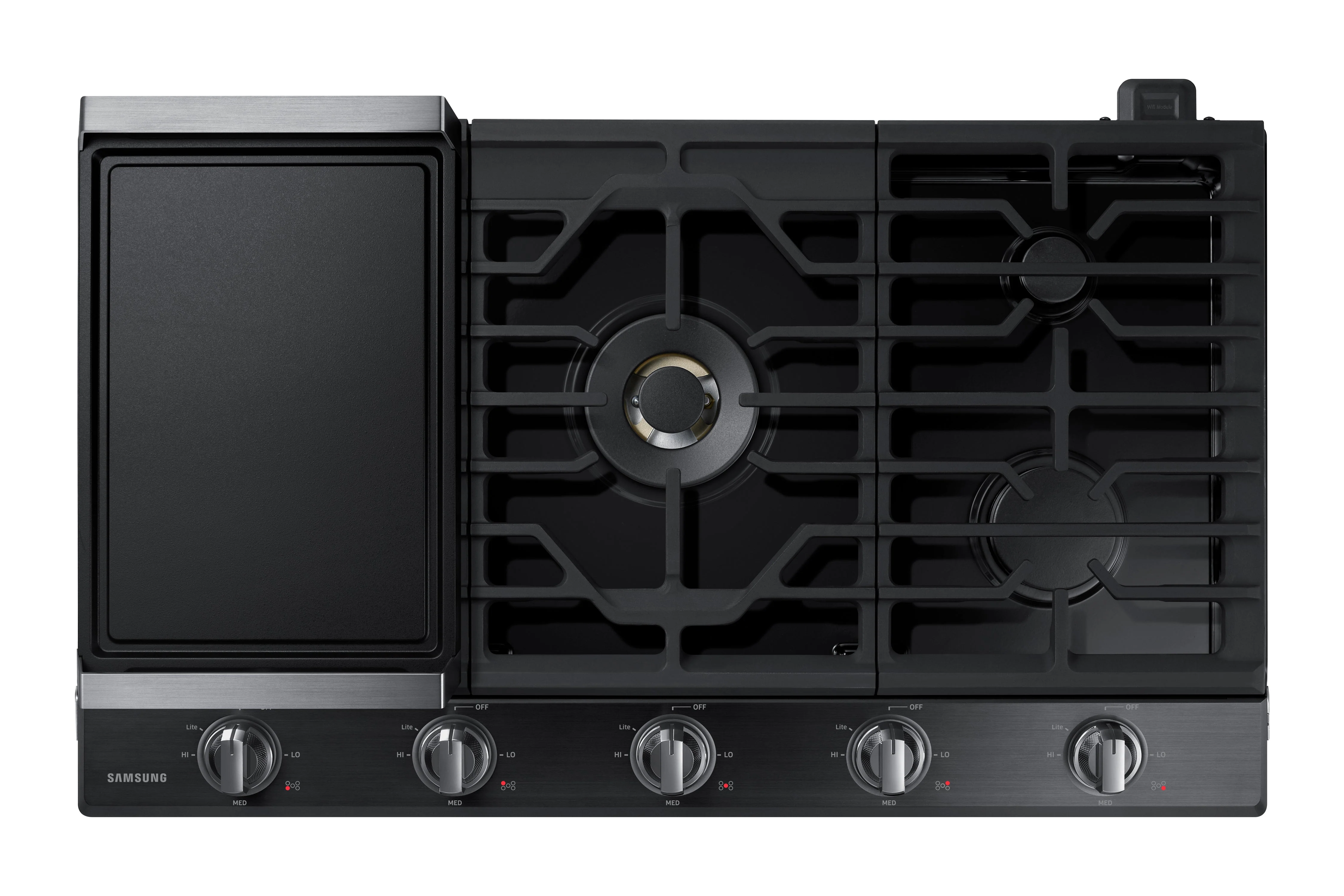 Samsung Black Stainless Steel 36" Gas Cooktop - NA36N7755TG/AA - Image 6