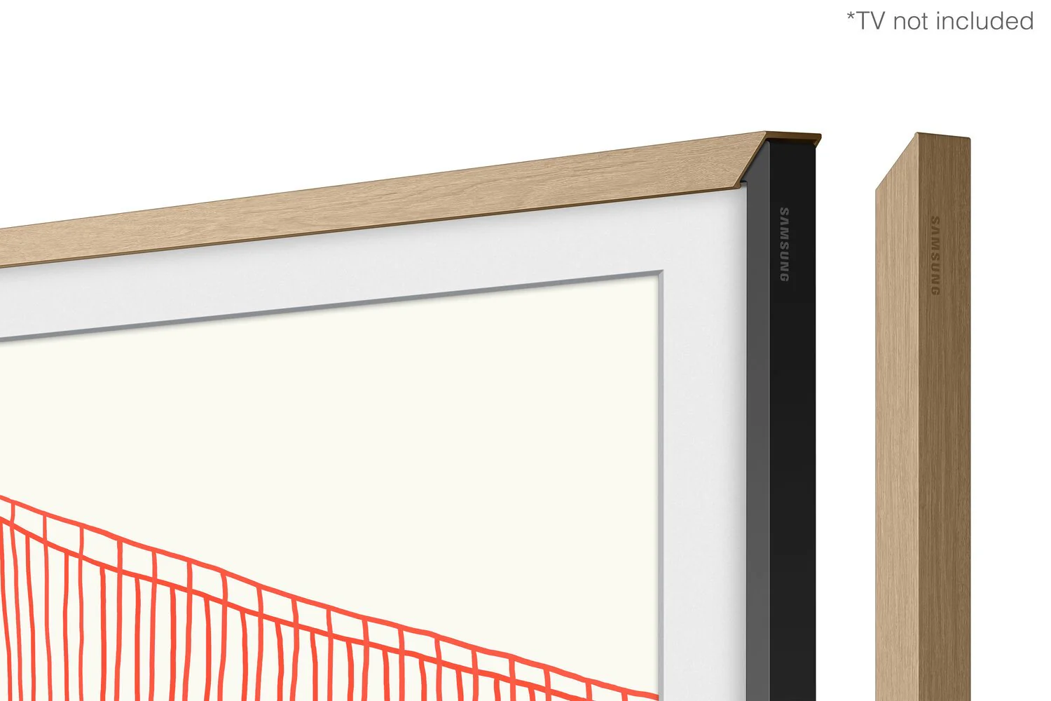 Samsung Customizable Bezel for 2021 43" The Frame TV - Modern Teak - Image 3