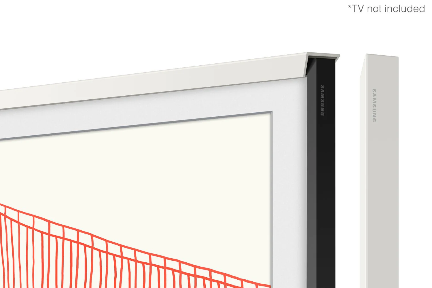 Samsung Customizable Bezel for 2021 43" The Frame TV - Modern White - Image 2
