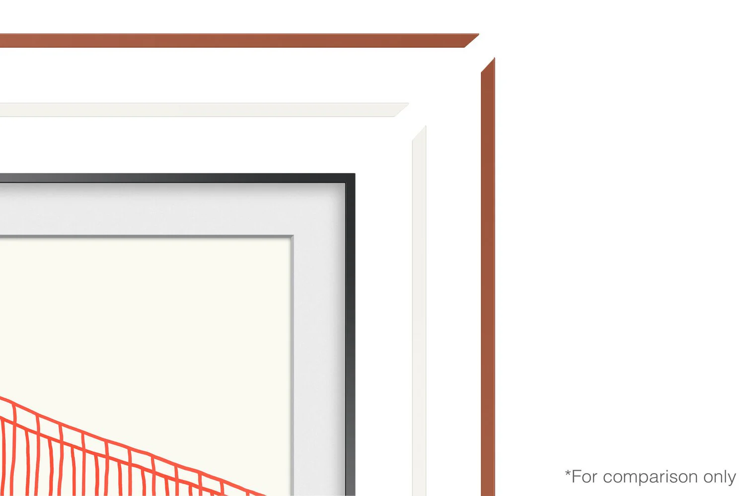 Samsung Customizable Bezel for 2021 43" The Frame TV - Modern White - Image 3