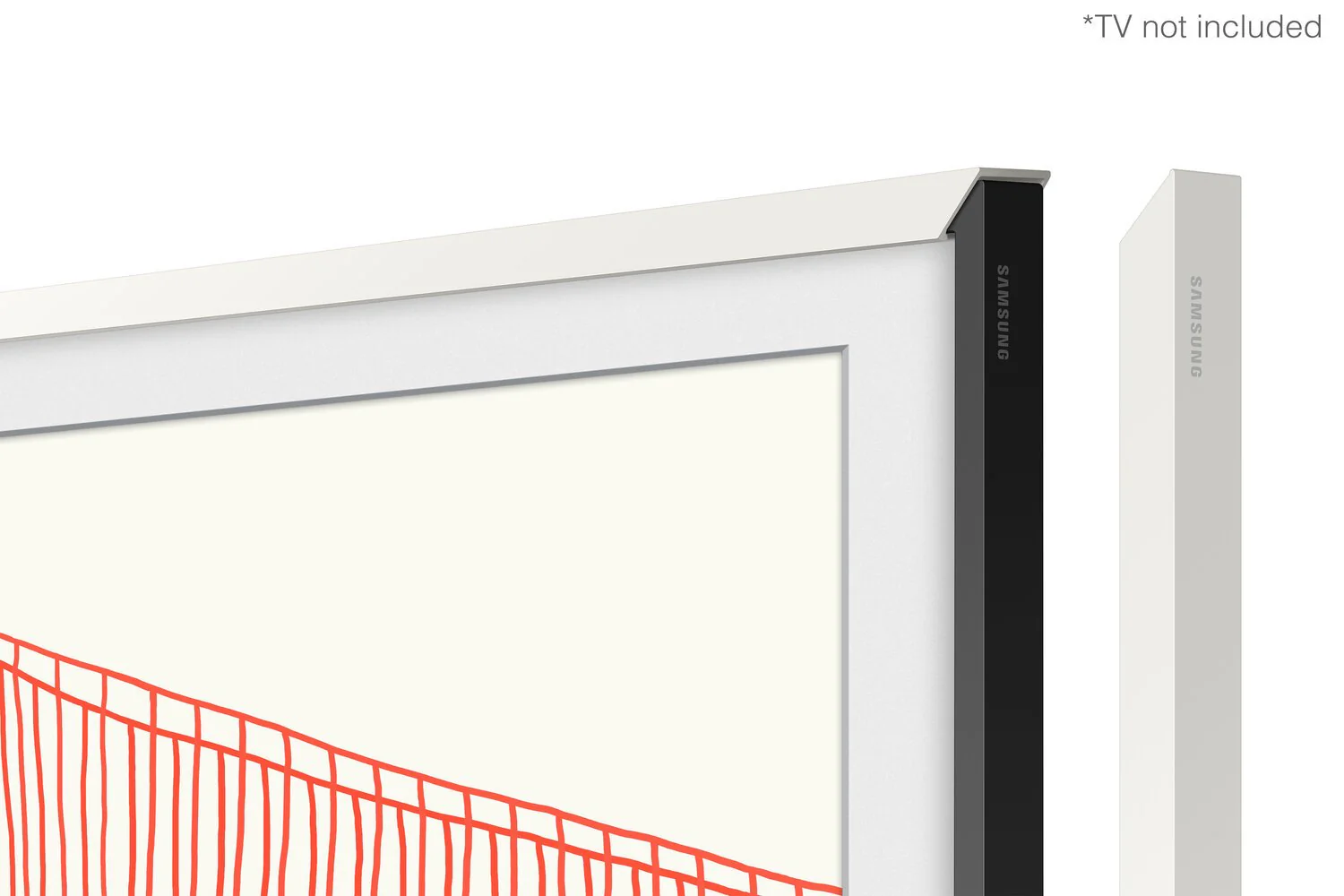 Samsung Customizable Bezel for 2021 55" The Frame TV - Modern White - Image 3
