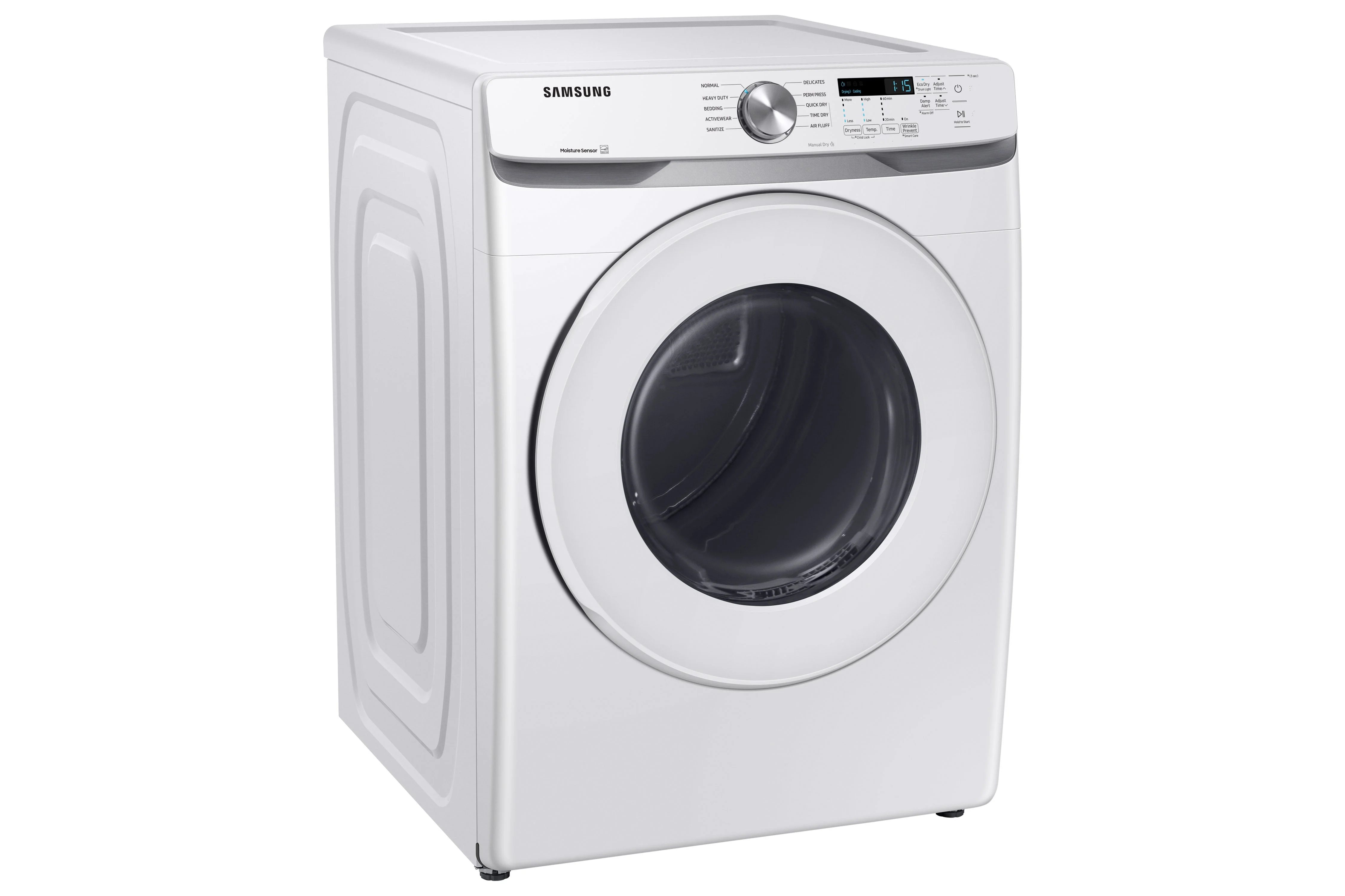 Samsung White Front Load Electric Dryer with Shallow Depth (7.5 Cu.Ft) - DVE45T6005W/AC - Image 2