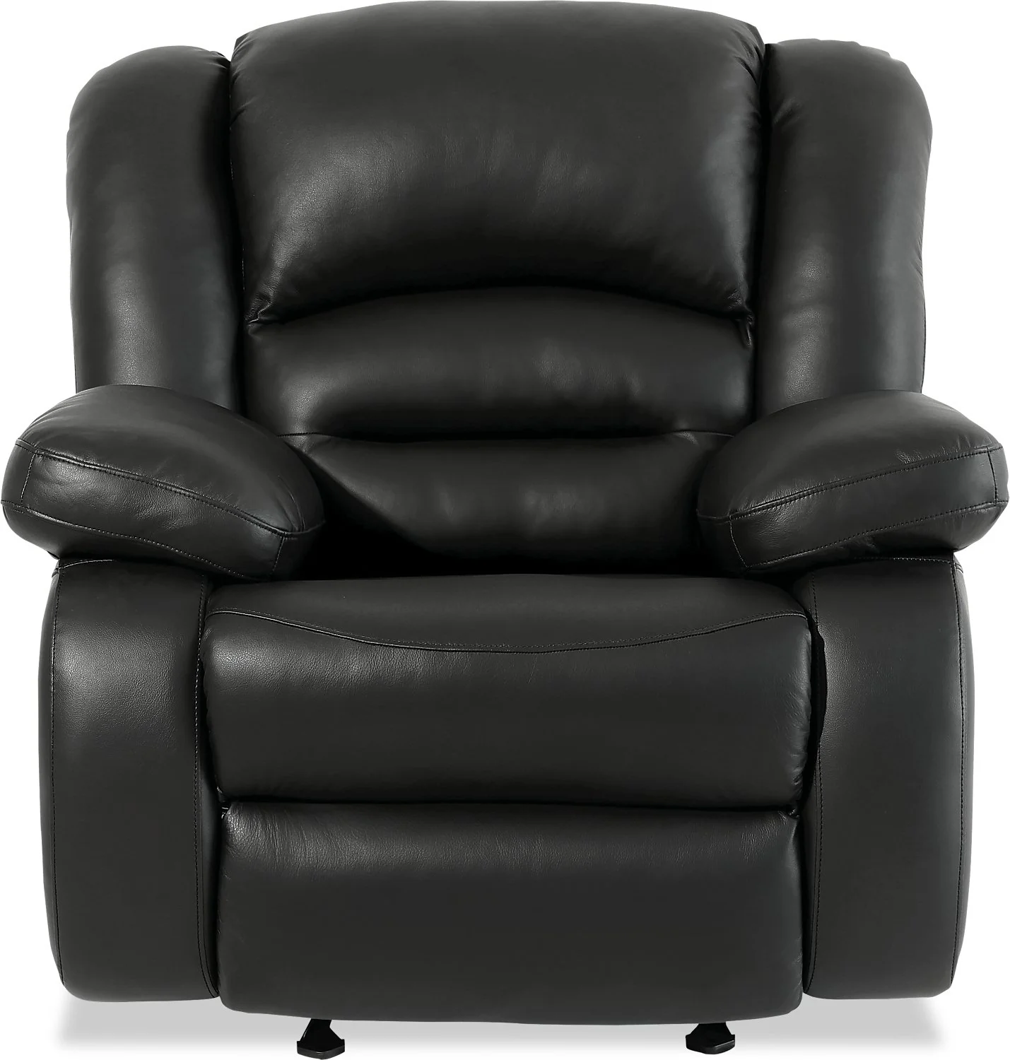 Sandford Genuine Leather Power Recliner - Black - Image 3