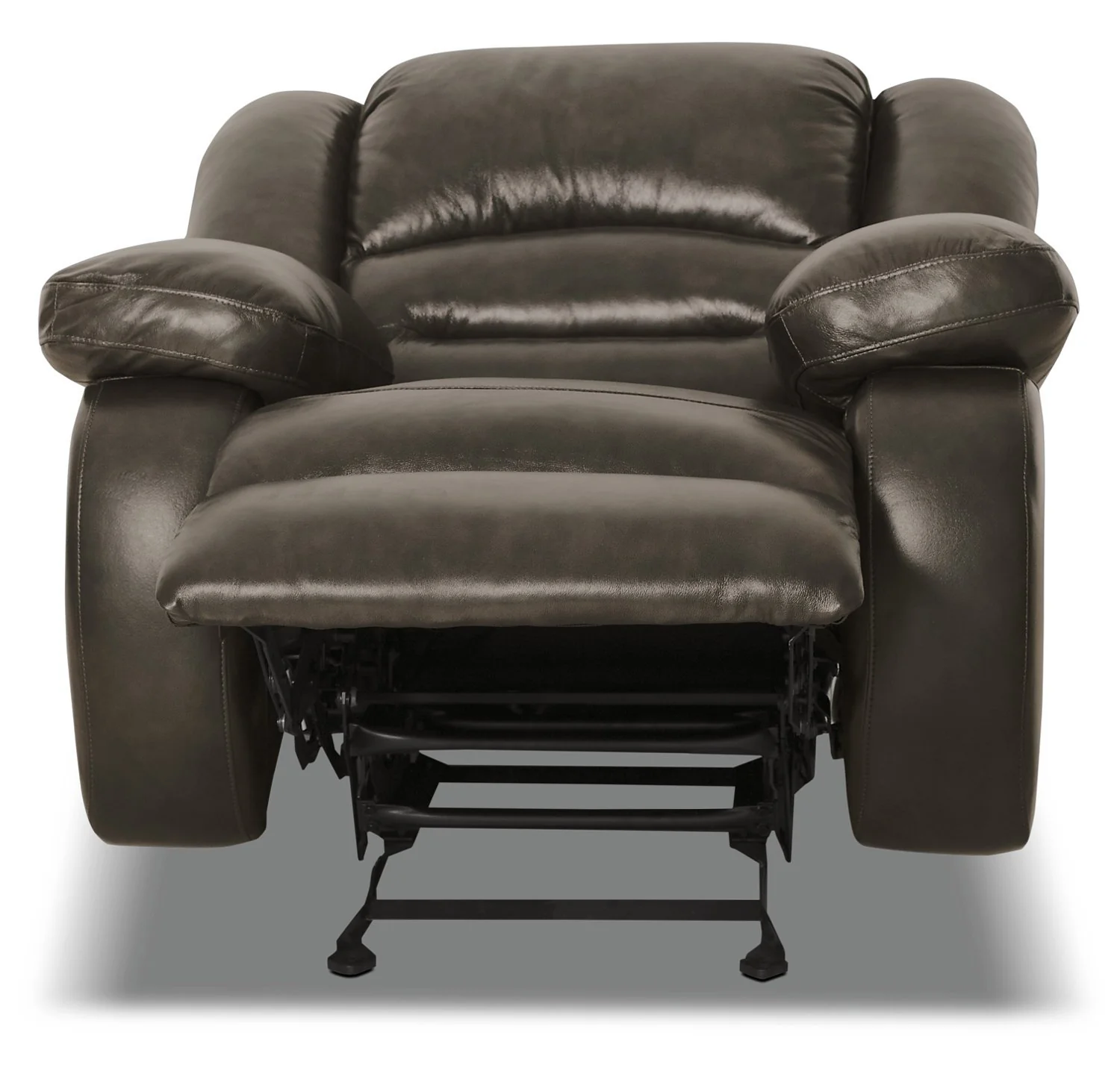 Sandford Genuine Leather Power Recliner - Grey - Image 2