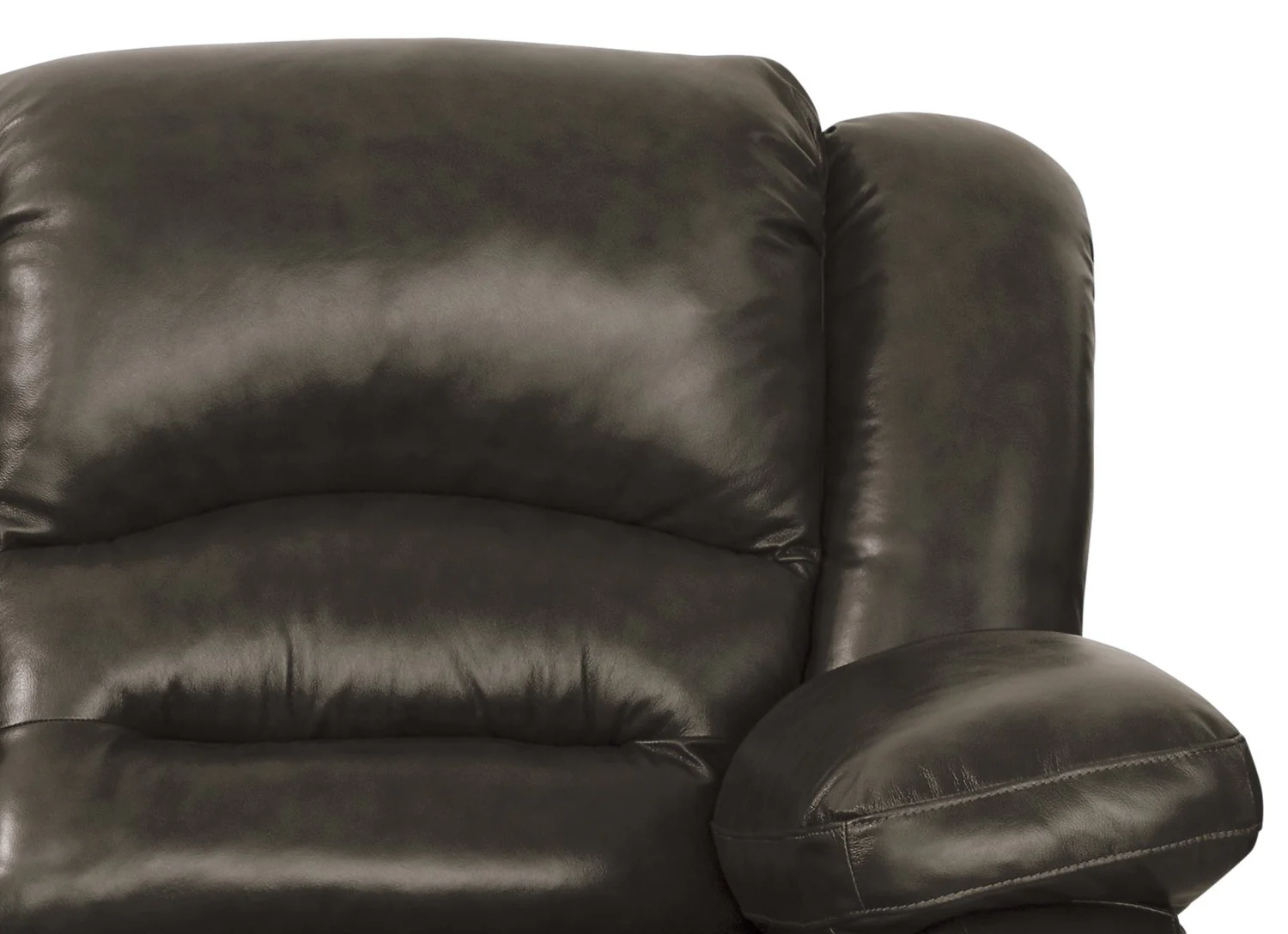 Sandford Genuine Leather Power Recliner - Grey - Image 5