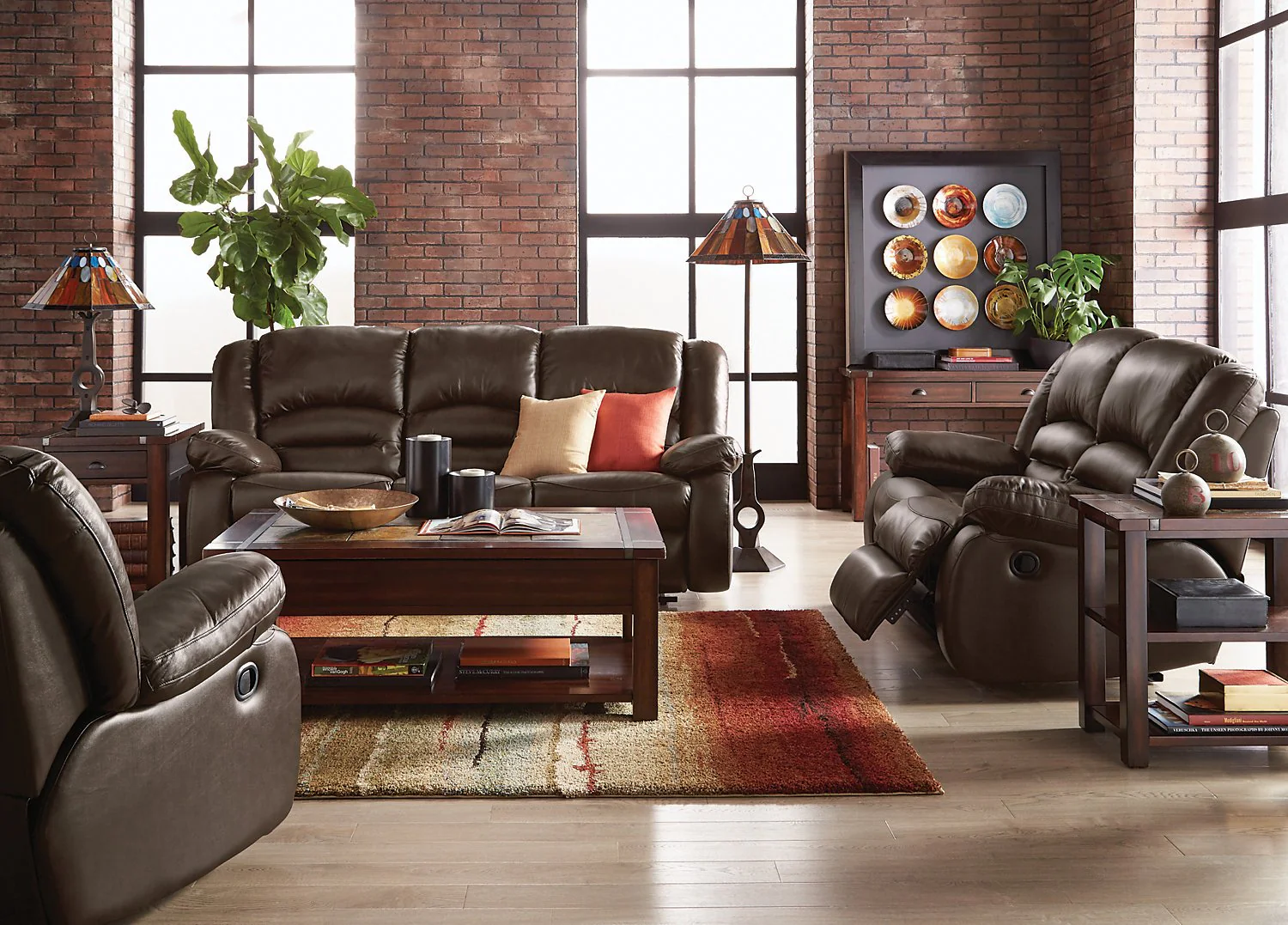 Sandford Genuine Leather Power Reclining Loveseat - Brown - Image 3