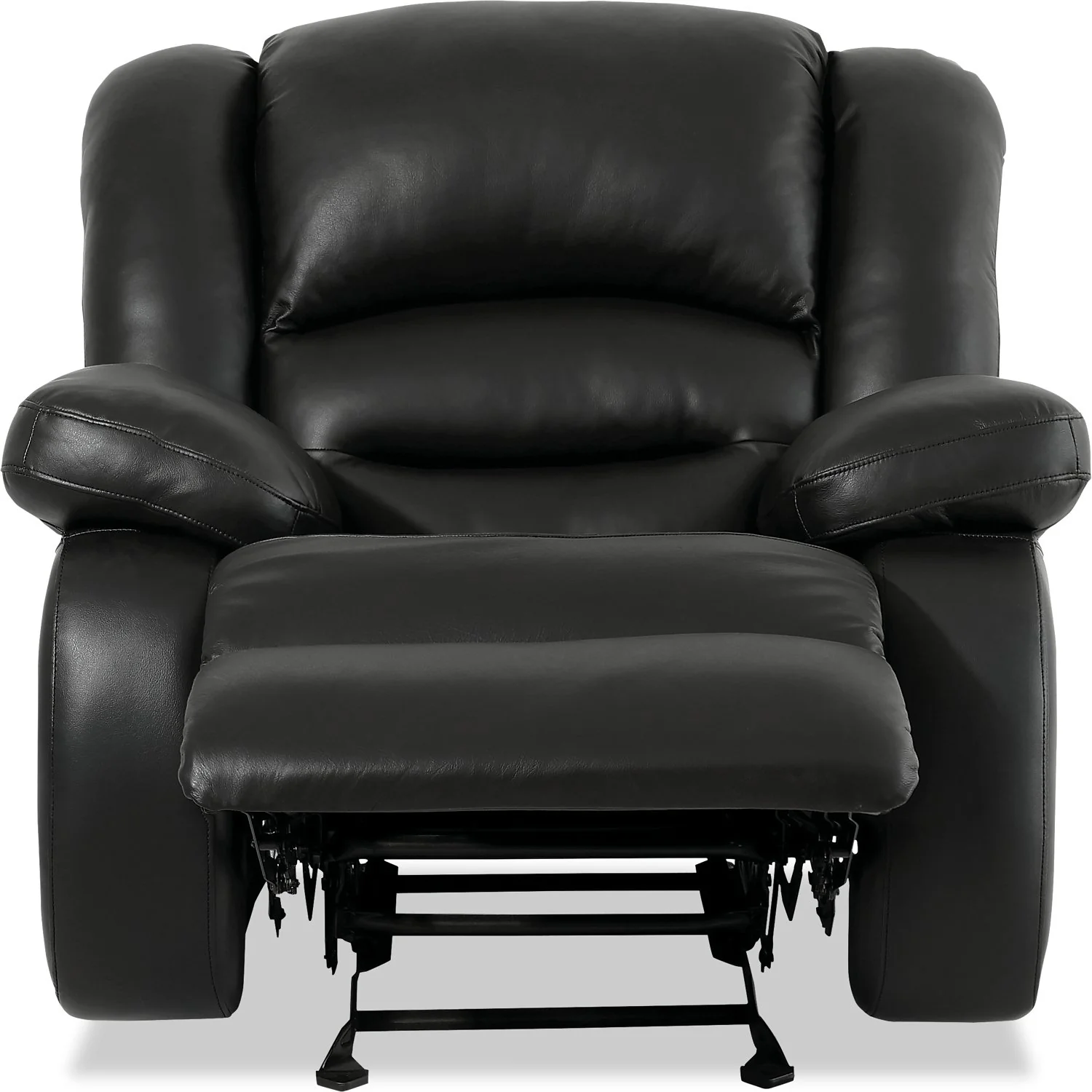 Sandford Genuine Leather Recliner - Black - Image 4