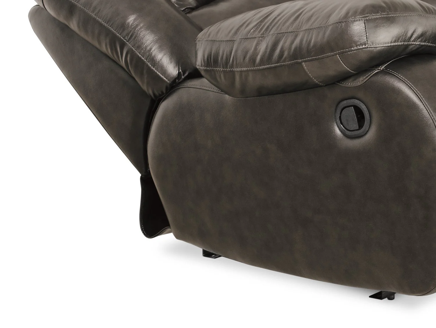 Sandford Genuine Leather Recliner - Grey - Image 4