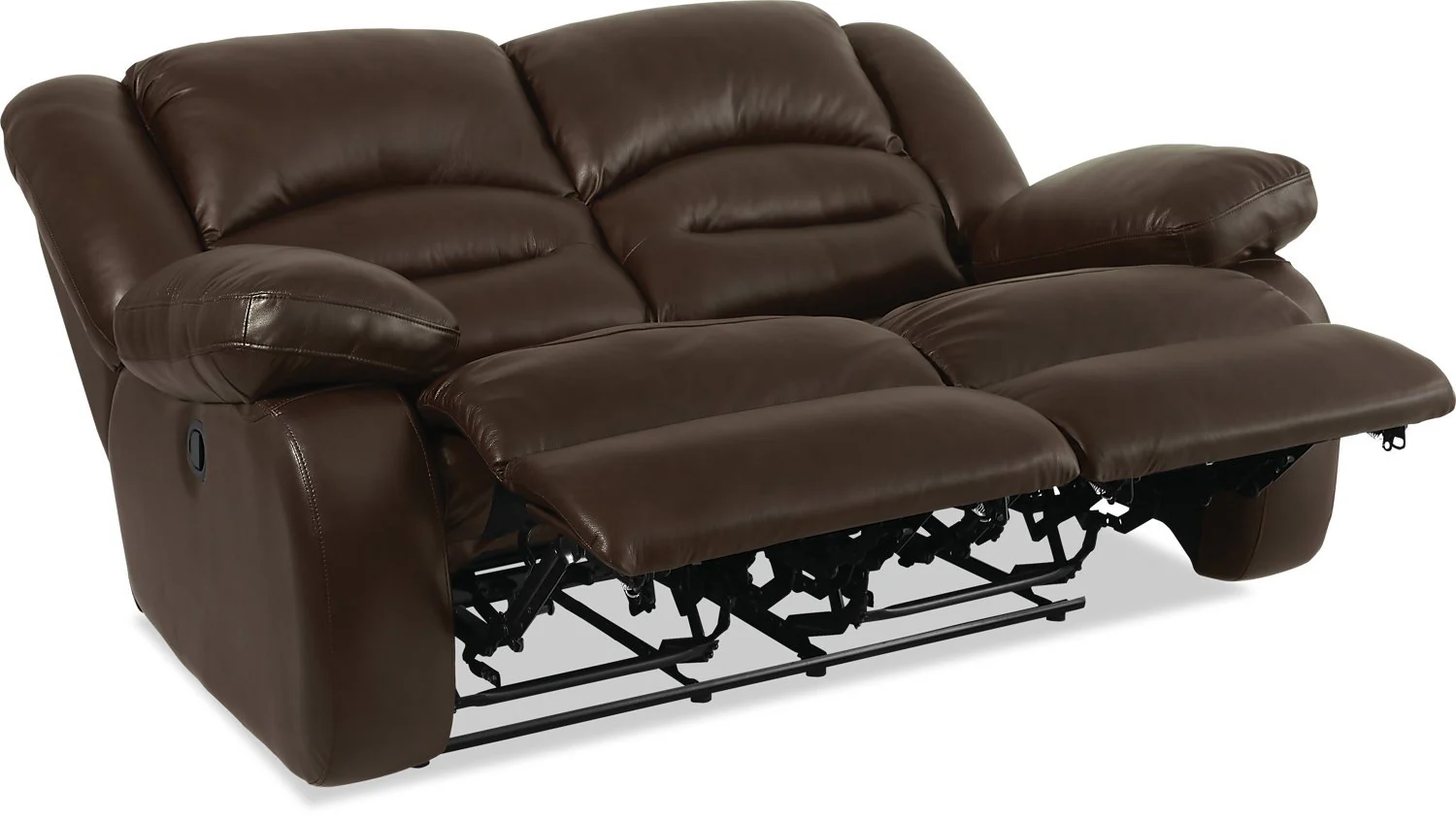 Sandford Genuine Leather Reclining Loveseat - Brown - Image 2
