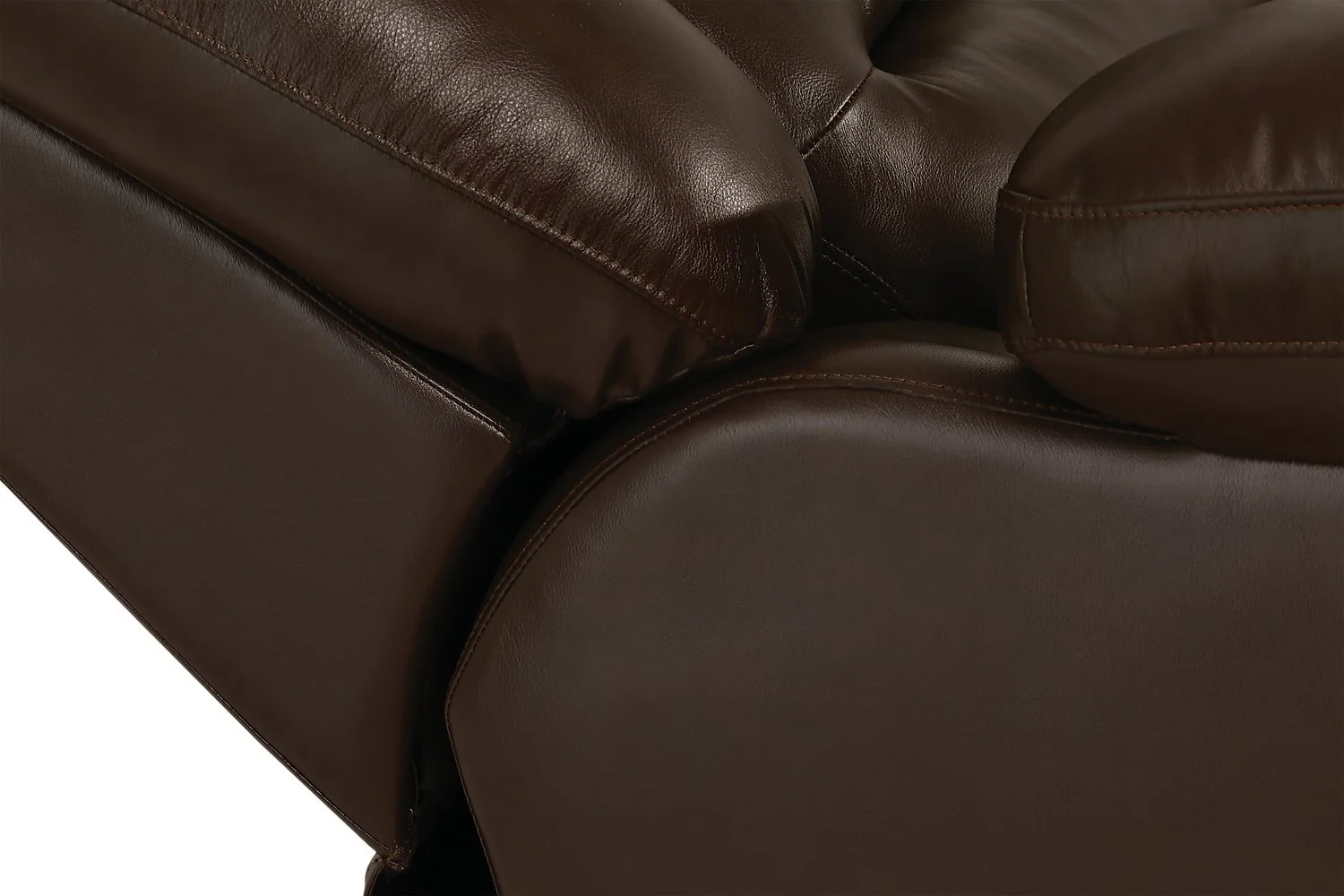Sandford Genuine Leather Reclining Loveseat - Brown - Image 4