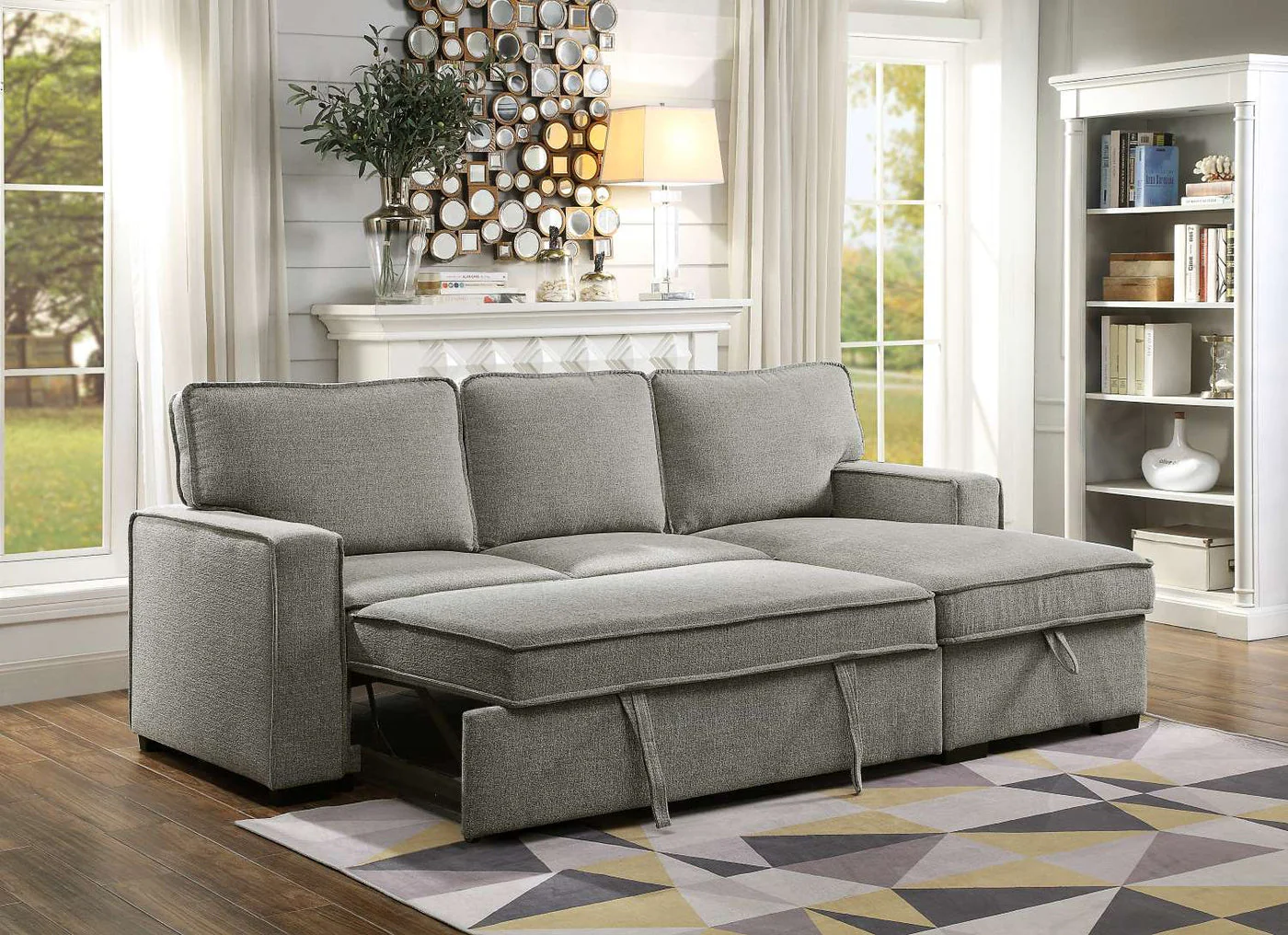 Sarah Pop-Up Sofa Bed - Grey - Image 4