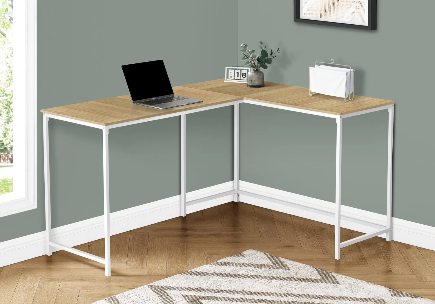 Satanta L-Shaped Corner Desk - Natural - Image 3