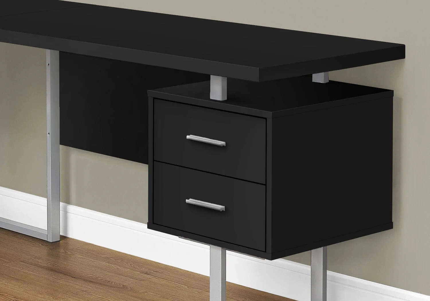 Segundo Reversible L-Shaped Corner Desk - Black - Image 3