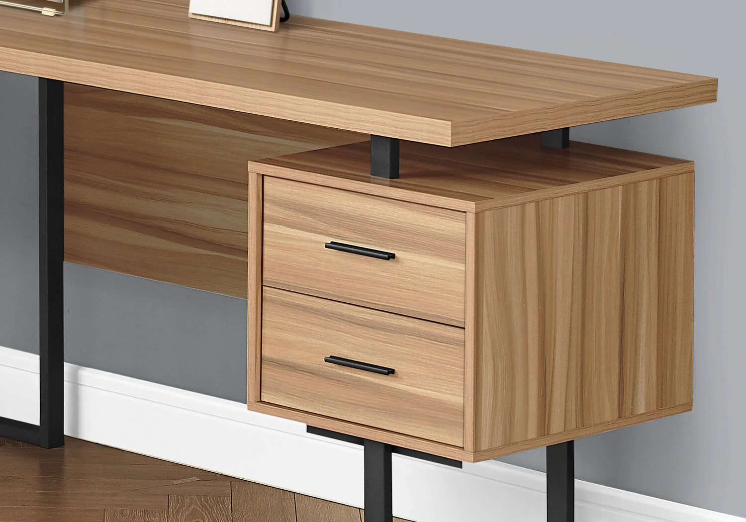 Segundo Reversible L-Shaped Corner Desk - Light Brown - Image 8