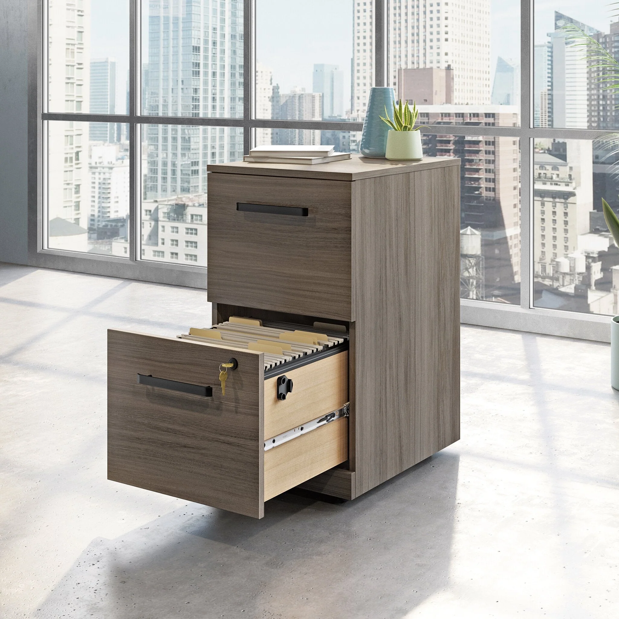 Sentinel Commercial Grade 2-Drawer Filing Cabinet - Hudson Elm - Image 7