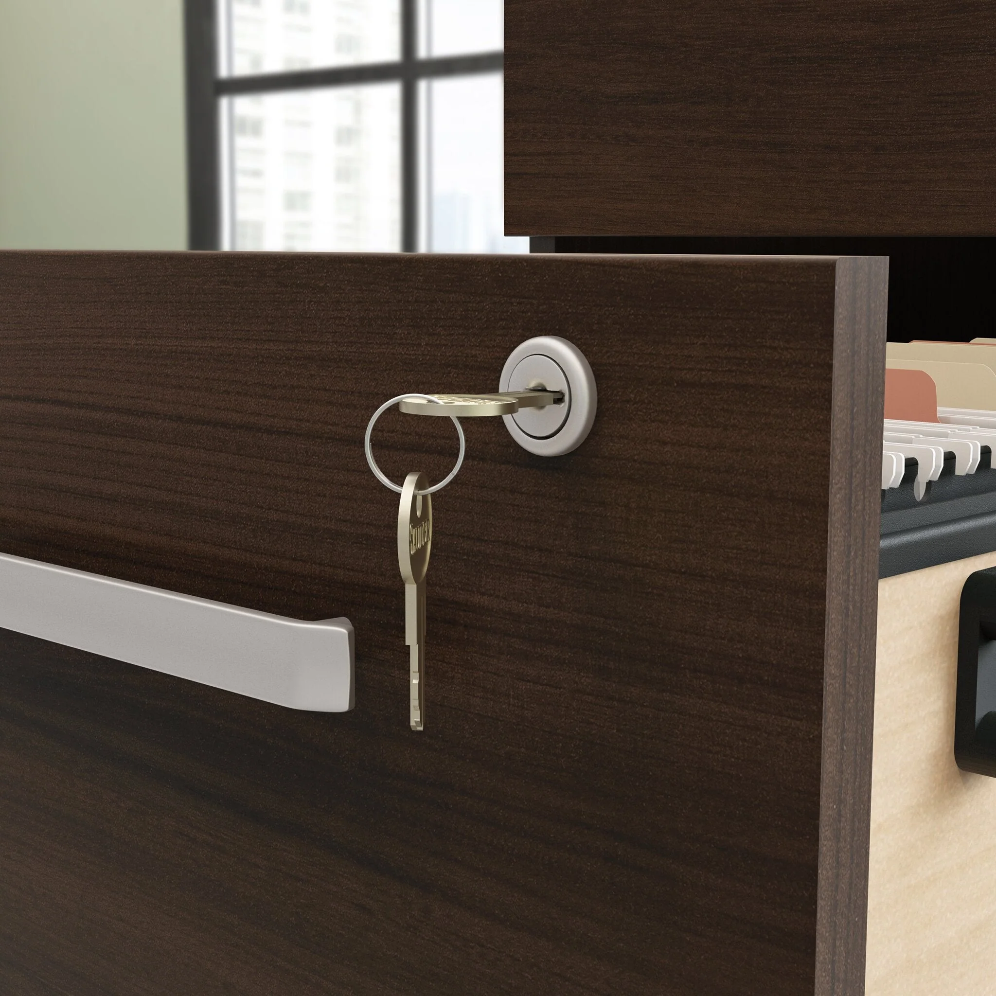 Sentinel Commercial Grade 2-Drawer Filing Cabinet - Noble Elm - Image 4