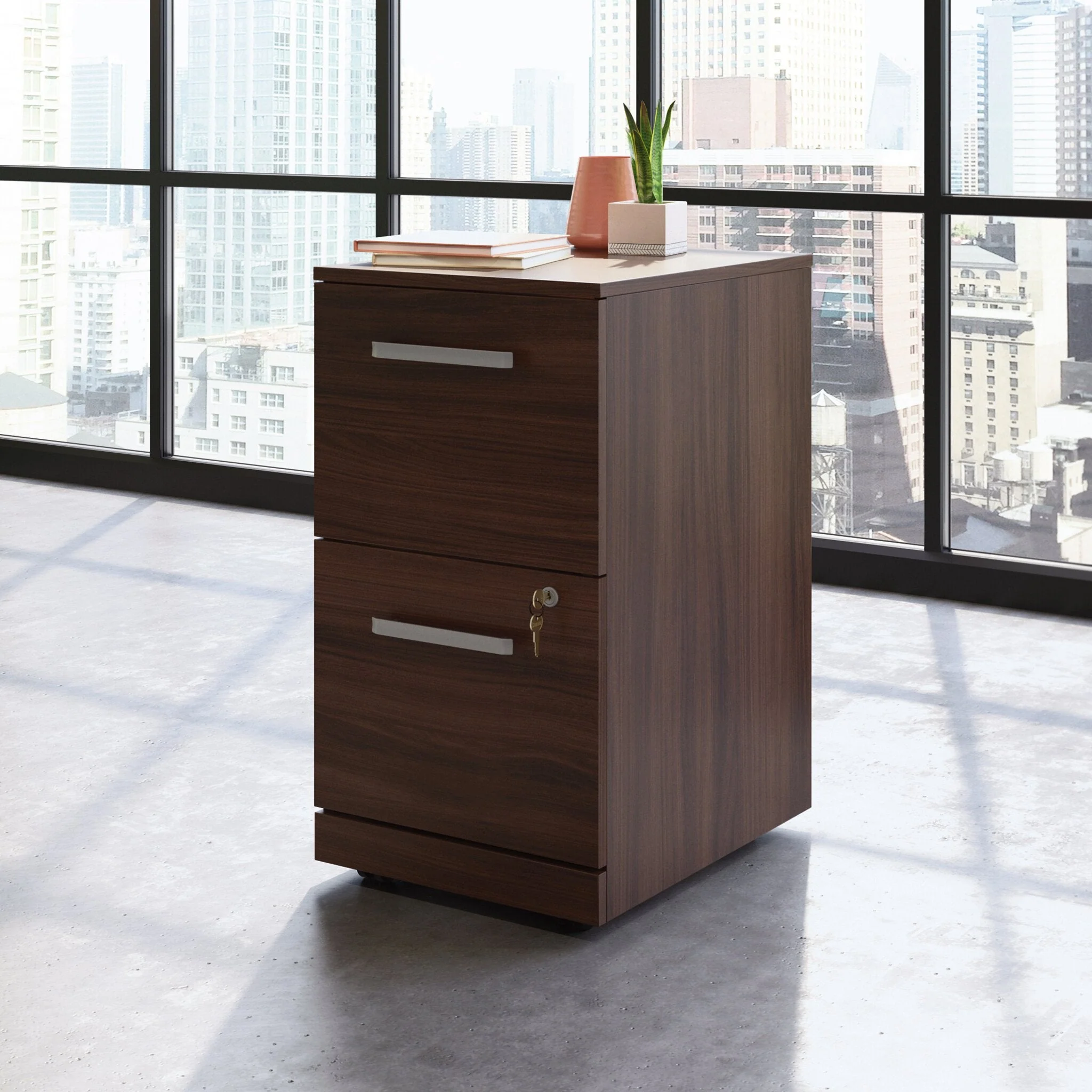 Sentinel Commercial Grade 2-Drawer Filing Cabinet - Noble Elm - Image 6