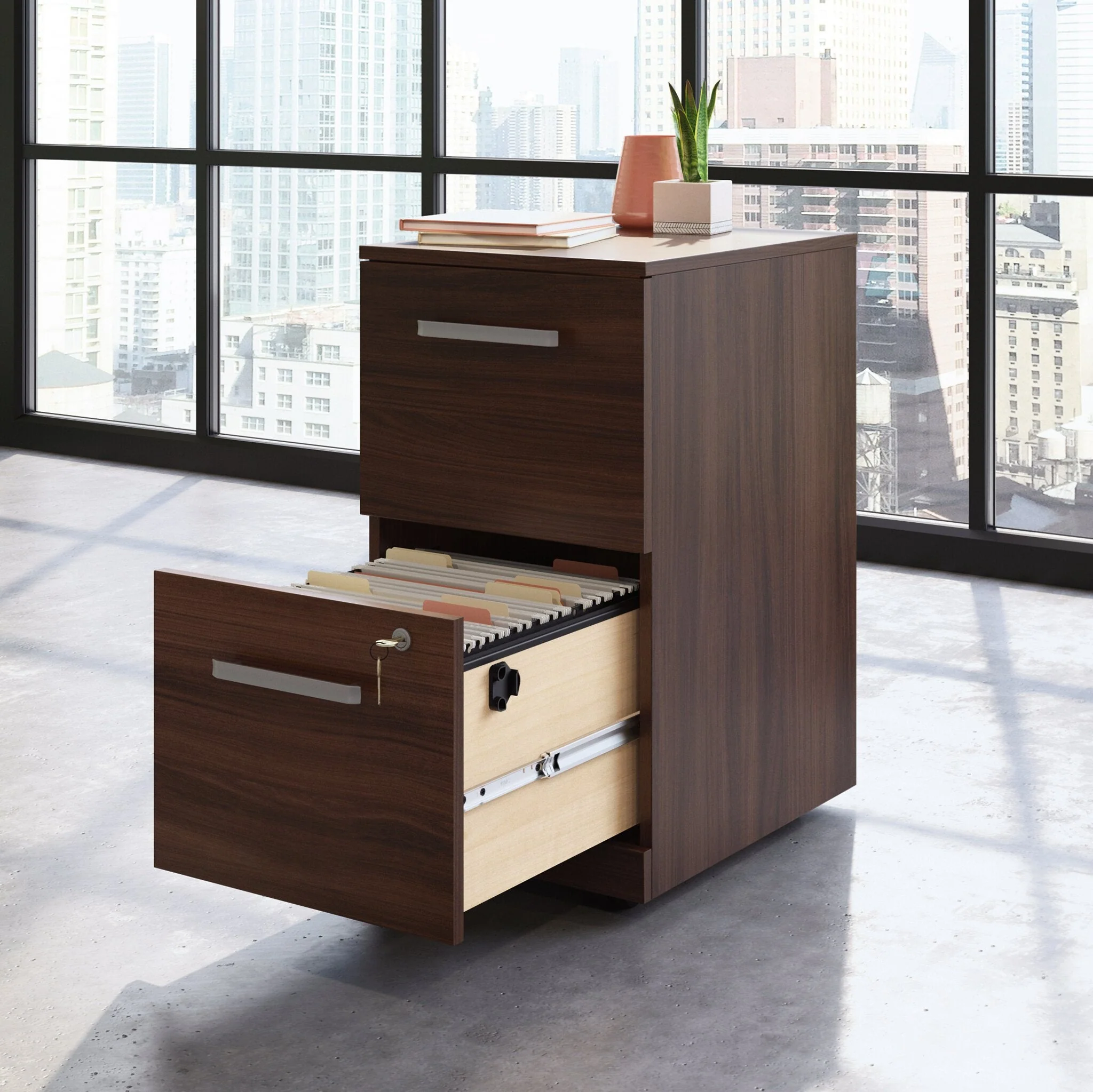 Sentinel Commercial Grade 2-Drawer Filing Cabinet - Noble Elm - Image 7