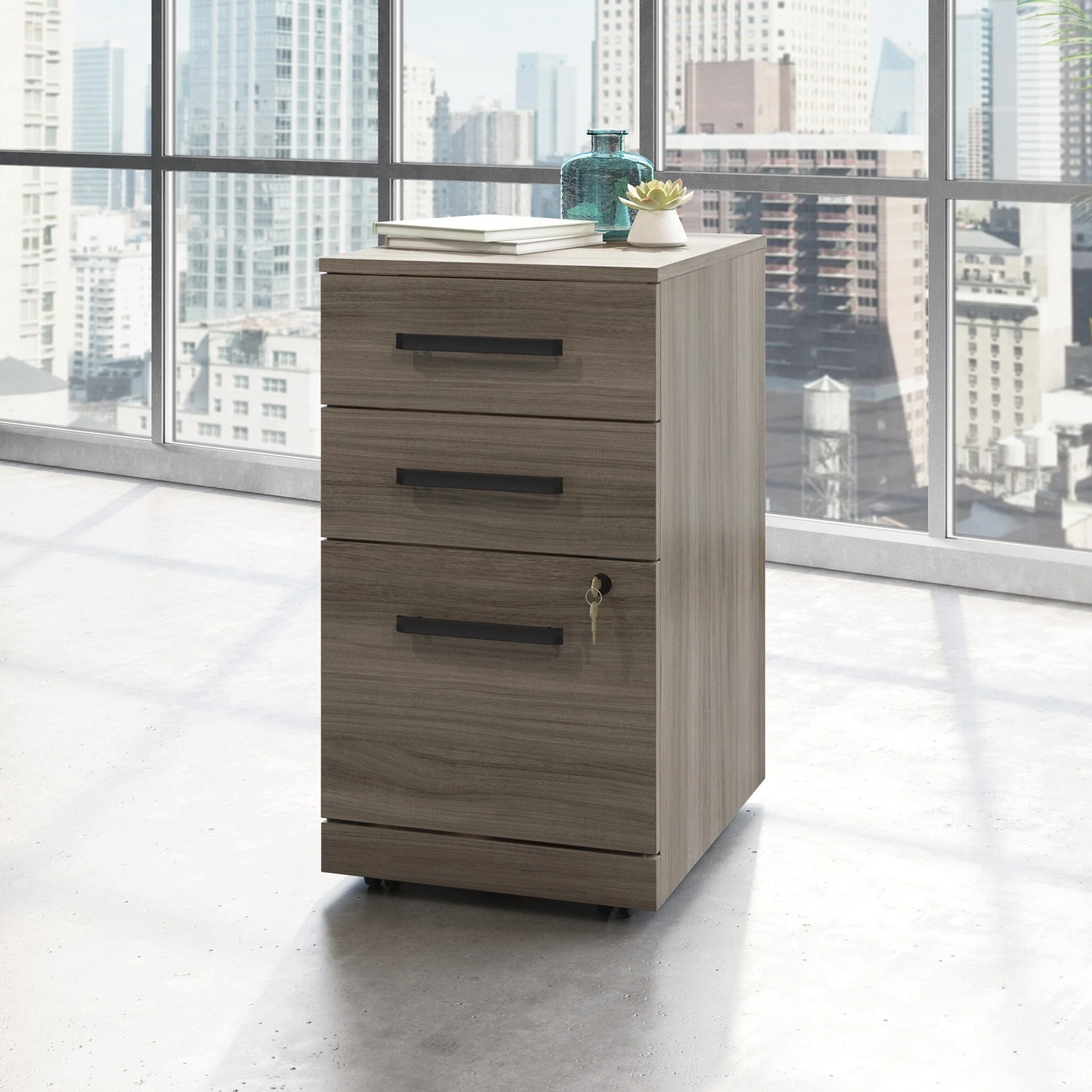 Sentinel Commercial Grade 3-Drawer Filing Cabinet - Hudson Elm - Image 6