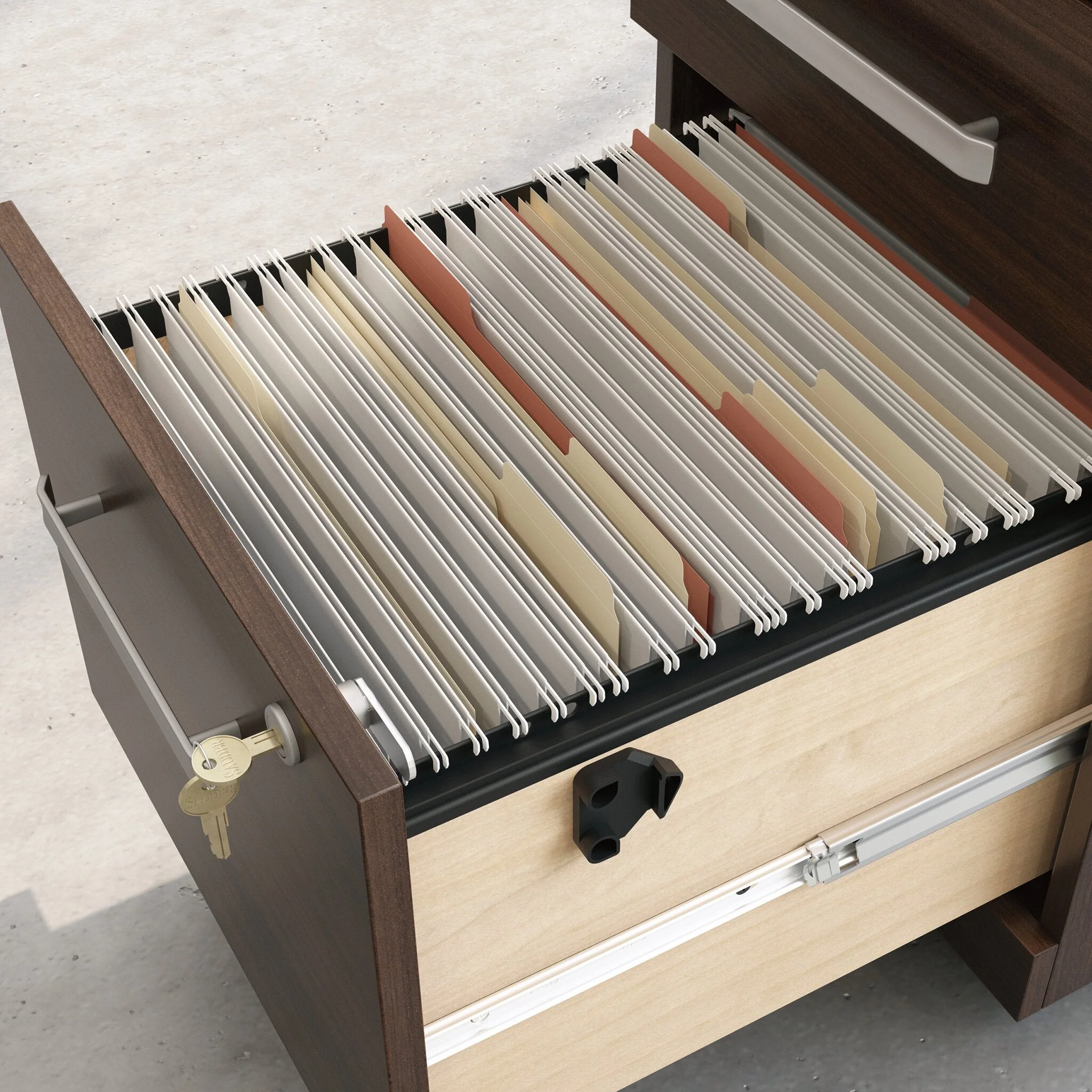 Sentinel Commercial Grade 3-Drawer Filing Cabinet - Noble Elm - Image 2
