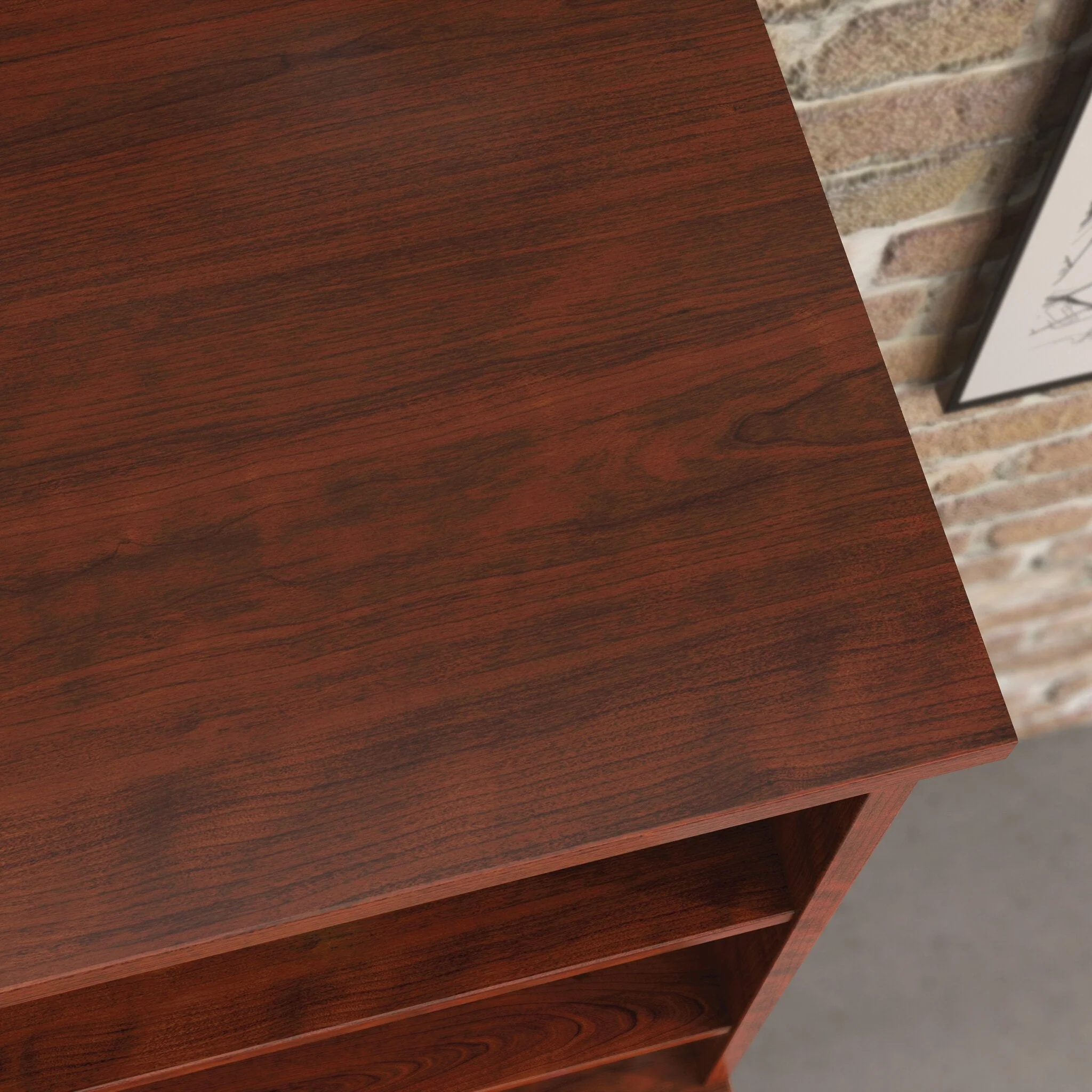 Sentinel Commercial Grade 36" x 36" Bookcase Hutch - Classic Cherry - Image 3