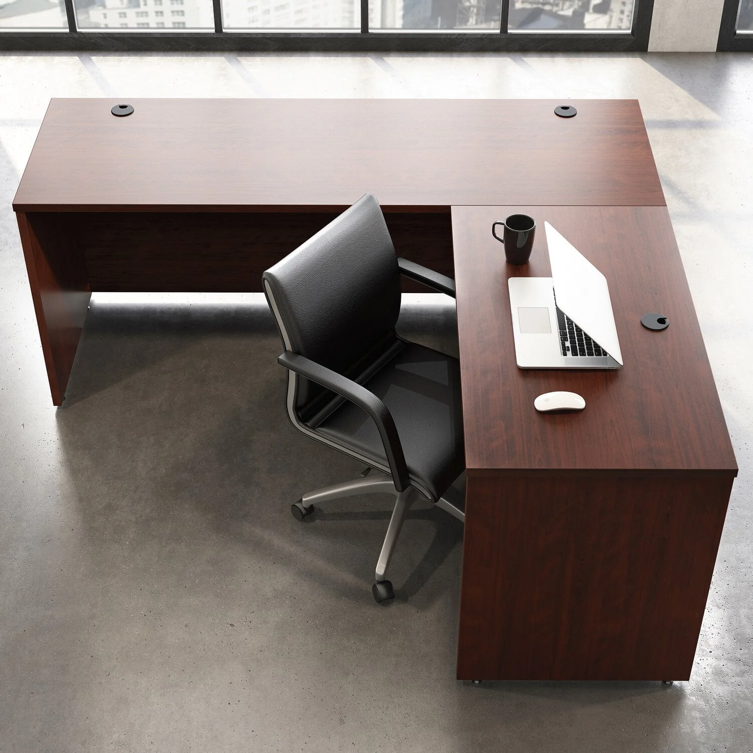 Sentinel Commercial Grade 42" Desk Return - Classic Cherry - Image 2