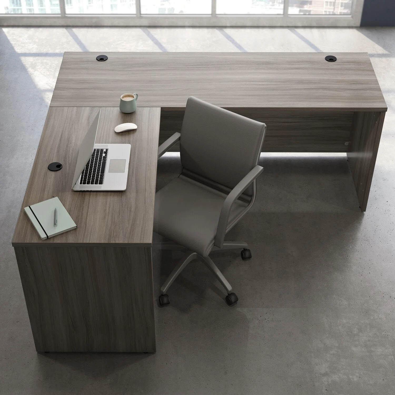 Sentinel Commercial Grade 42" Desk Return - Hudson Elm - Image 4