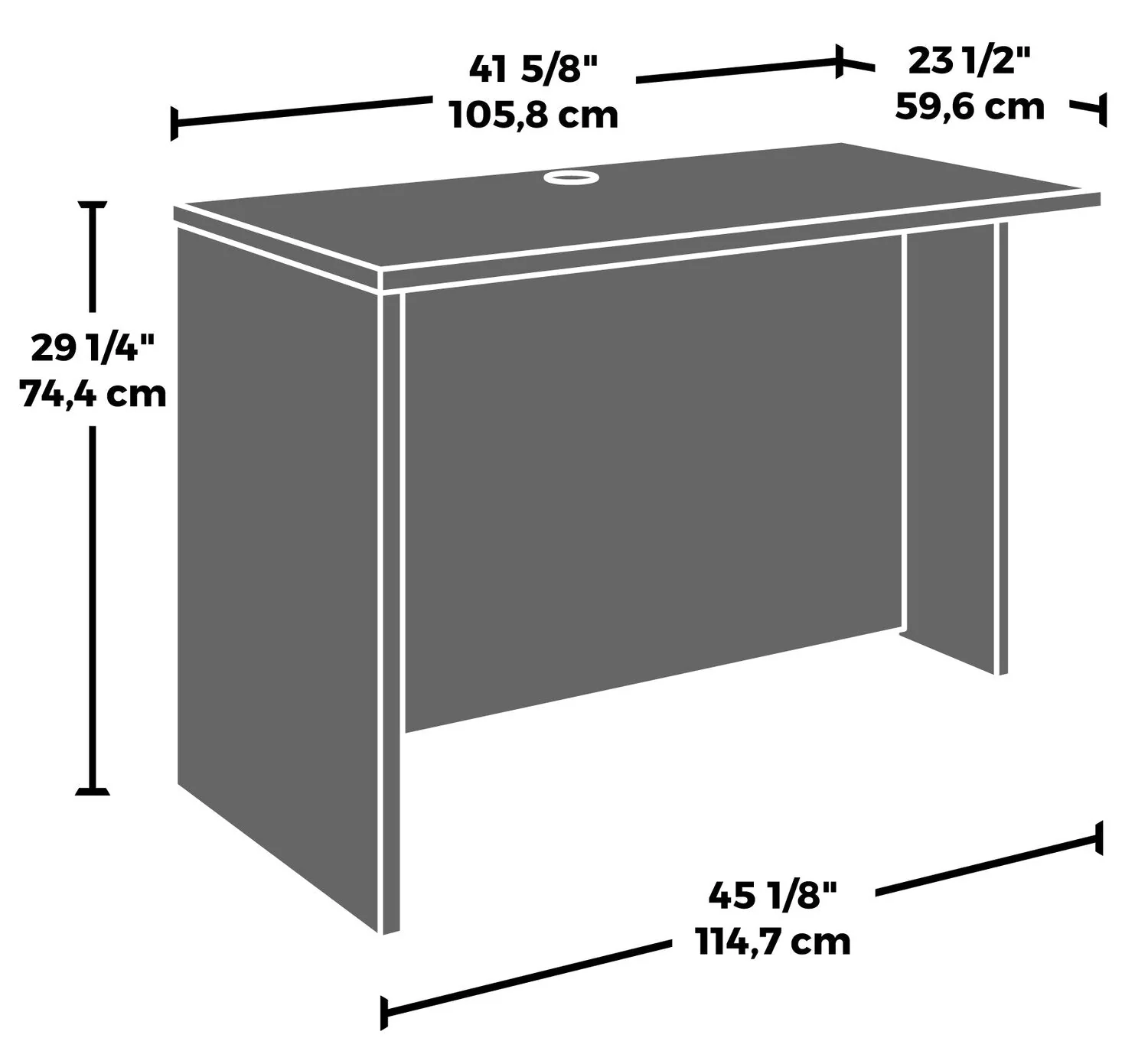 Sentinel Commercial Grade 42" Desk Return - Hudson Elm - Image 8