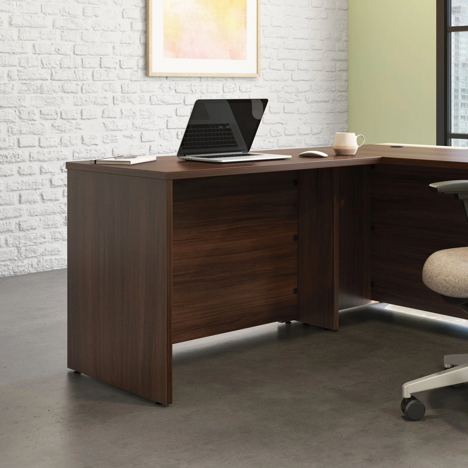 Sentinel Commercial Grade 42" Desk Return - Noble Elm - Image 4