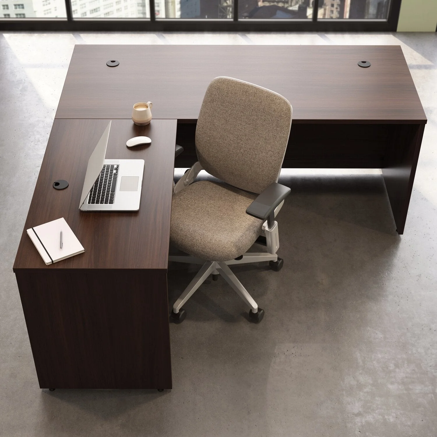 Sentinel Commercial Grade 42" Desk Return - Noble Elm - Image 6