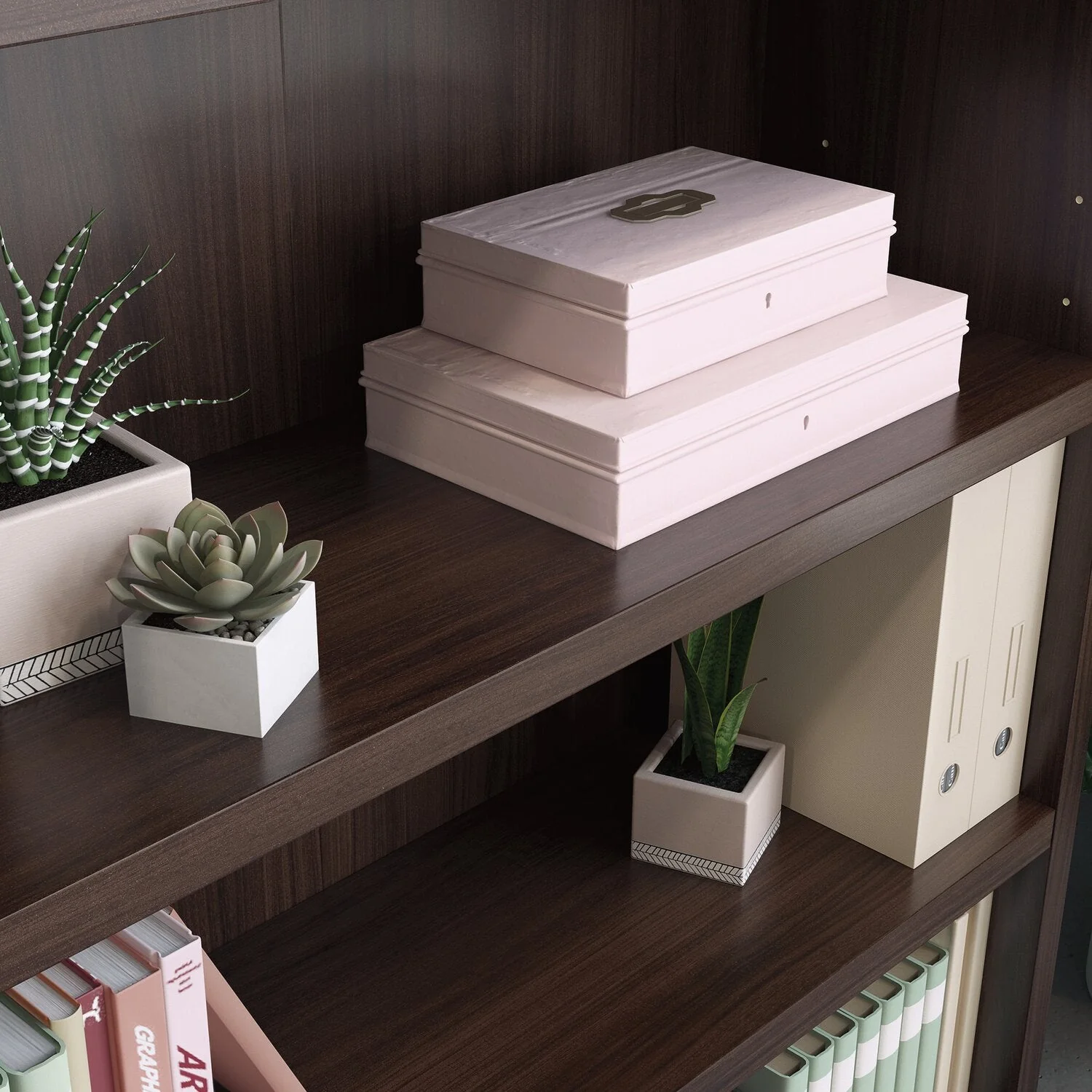 Sentinel Commercial Grade 5-Shelf Bookcase - Noble Elm - Image 2