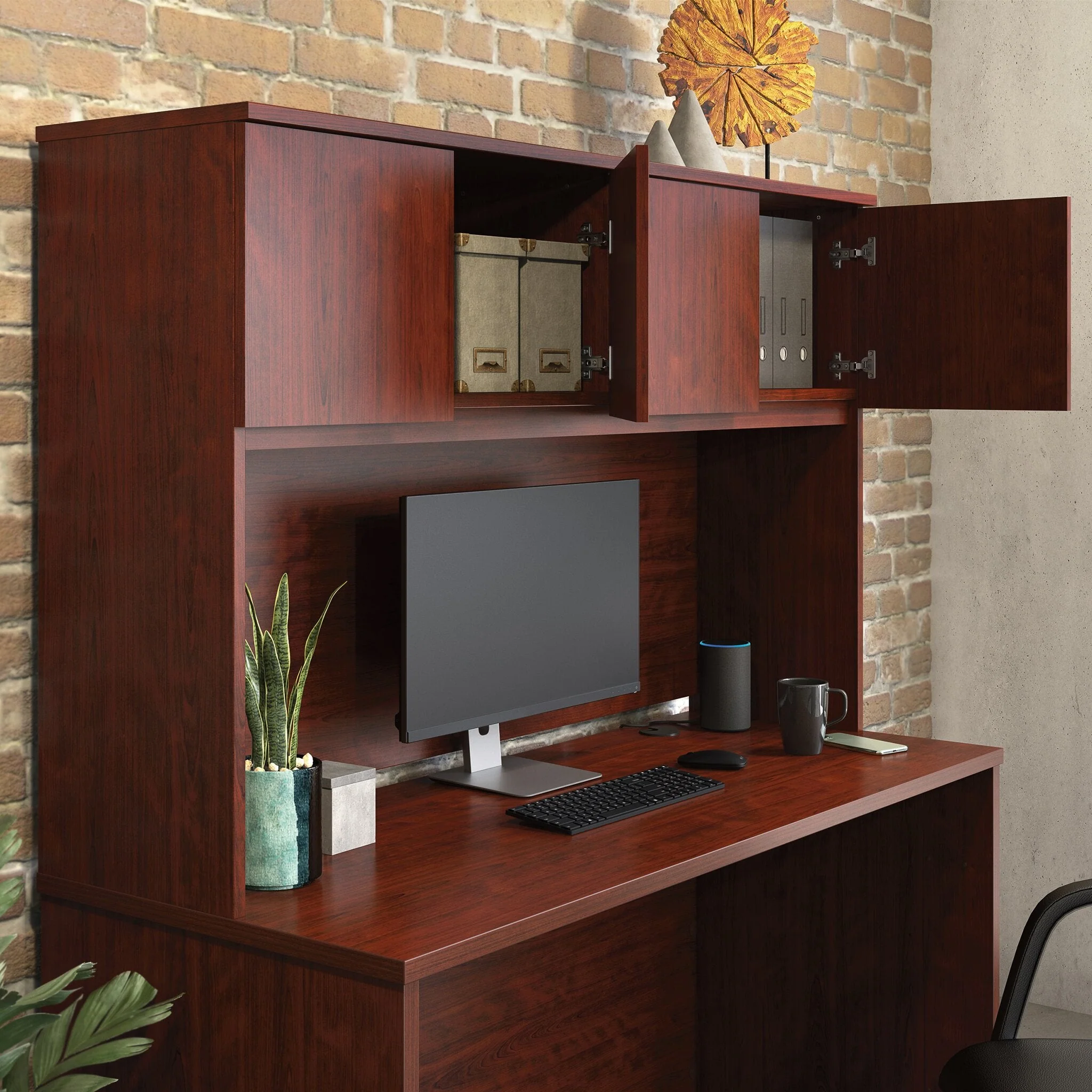 Sentinel Commercial Grade 60" x 36" Hutch - Classic Cherry - Image 2