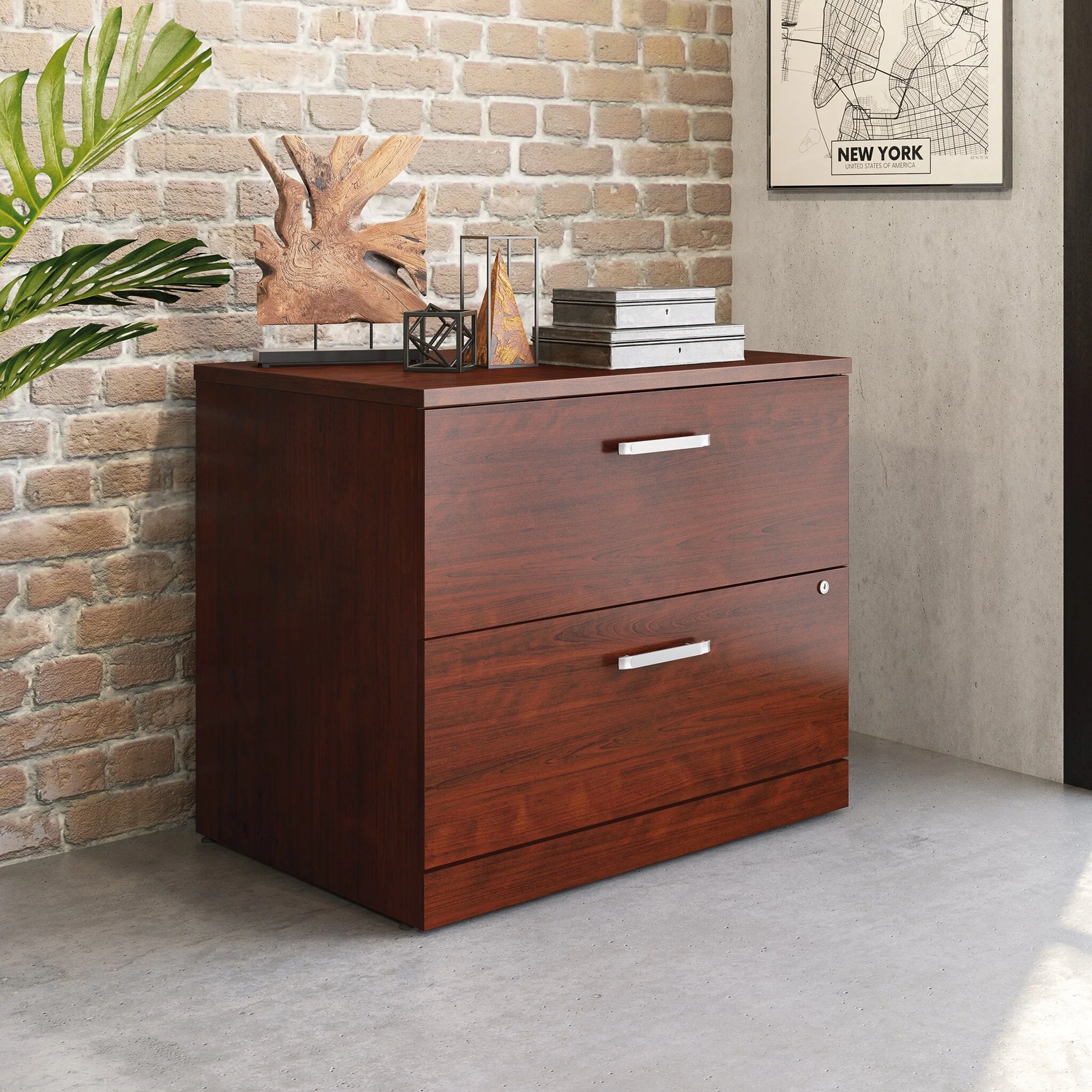 Sentinel Commercial Grade Lateral Filing Cabinet - Classic Cherry - Image 6